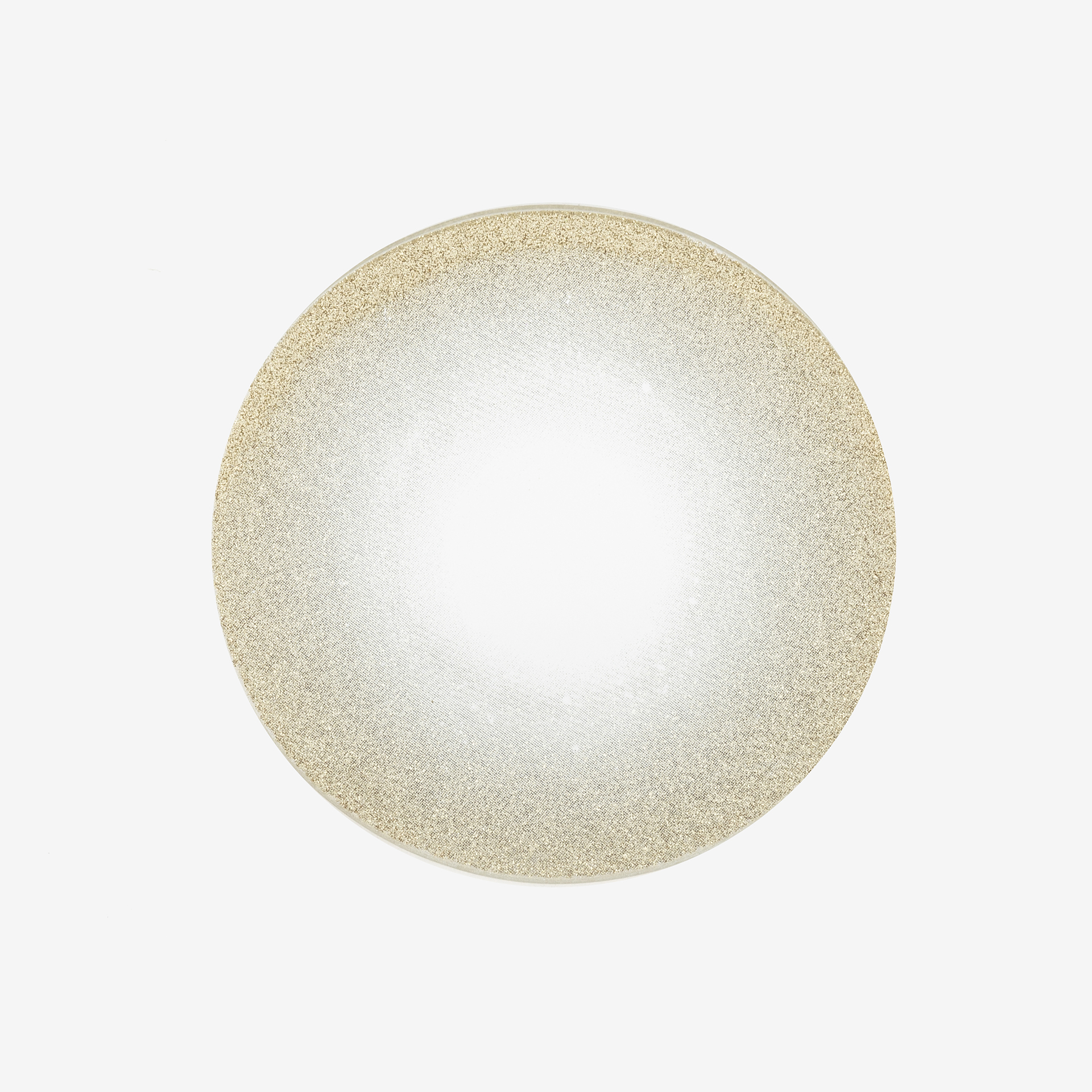 Portavelas de cristal dorado con purpurina Ø15cm