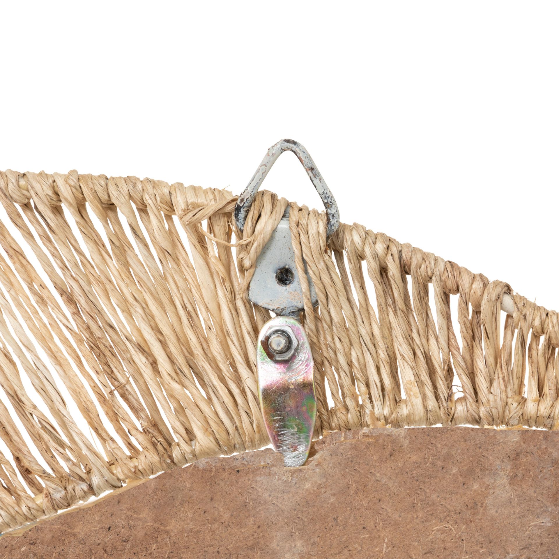 Espejo de pared redondo de yute Luna Ø50cm