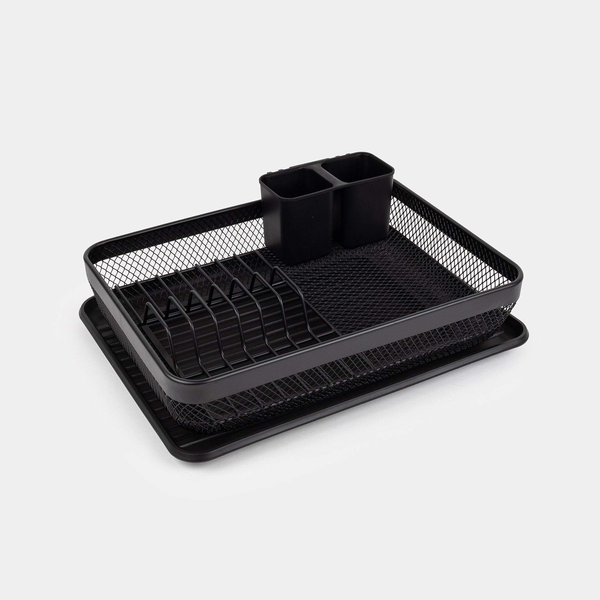 Escurreplatos metal negro 43x32x14cm