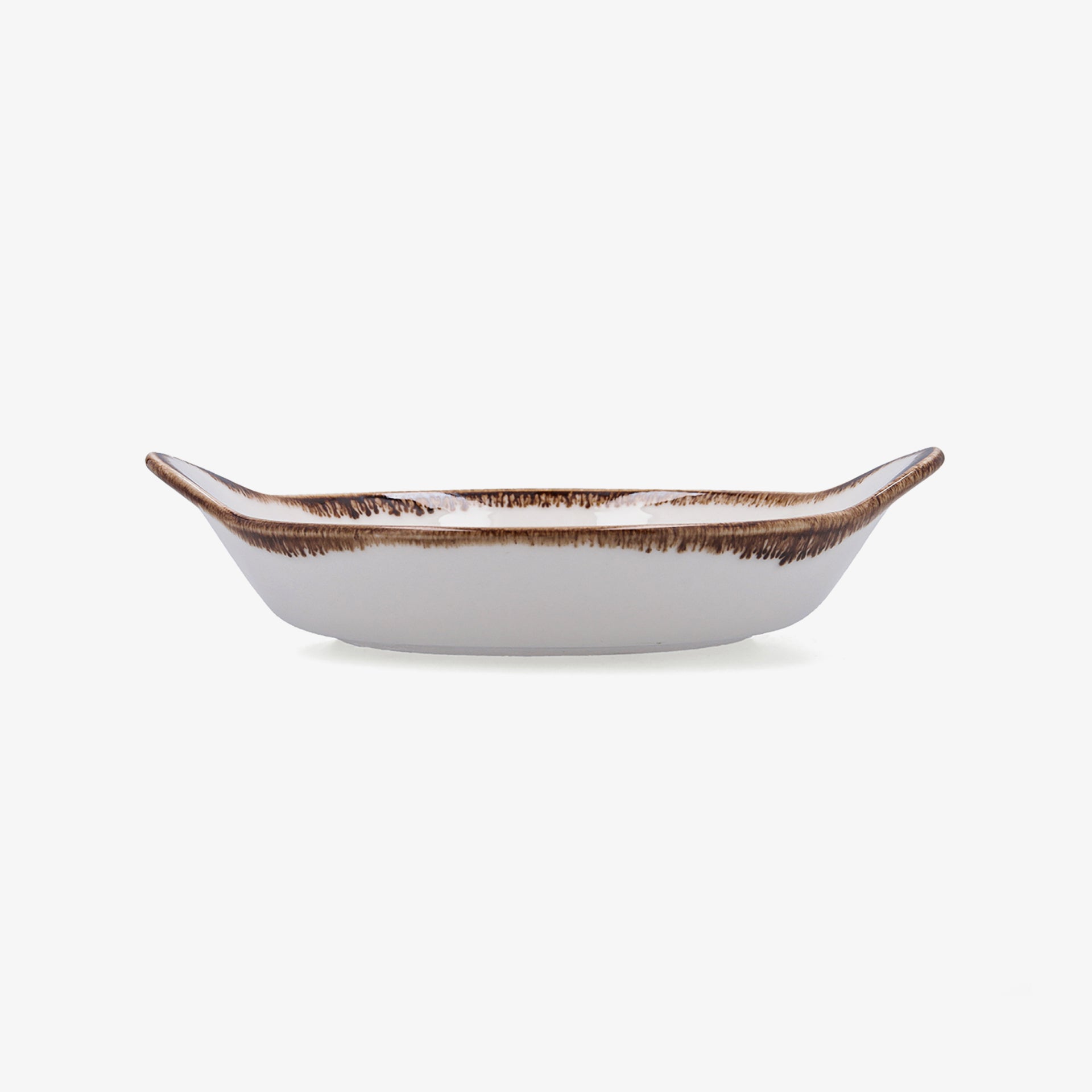 Bandeja blanca de porcelana Pietra 19cm