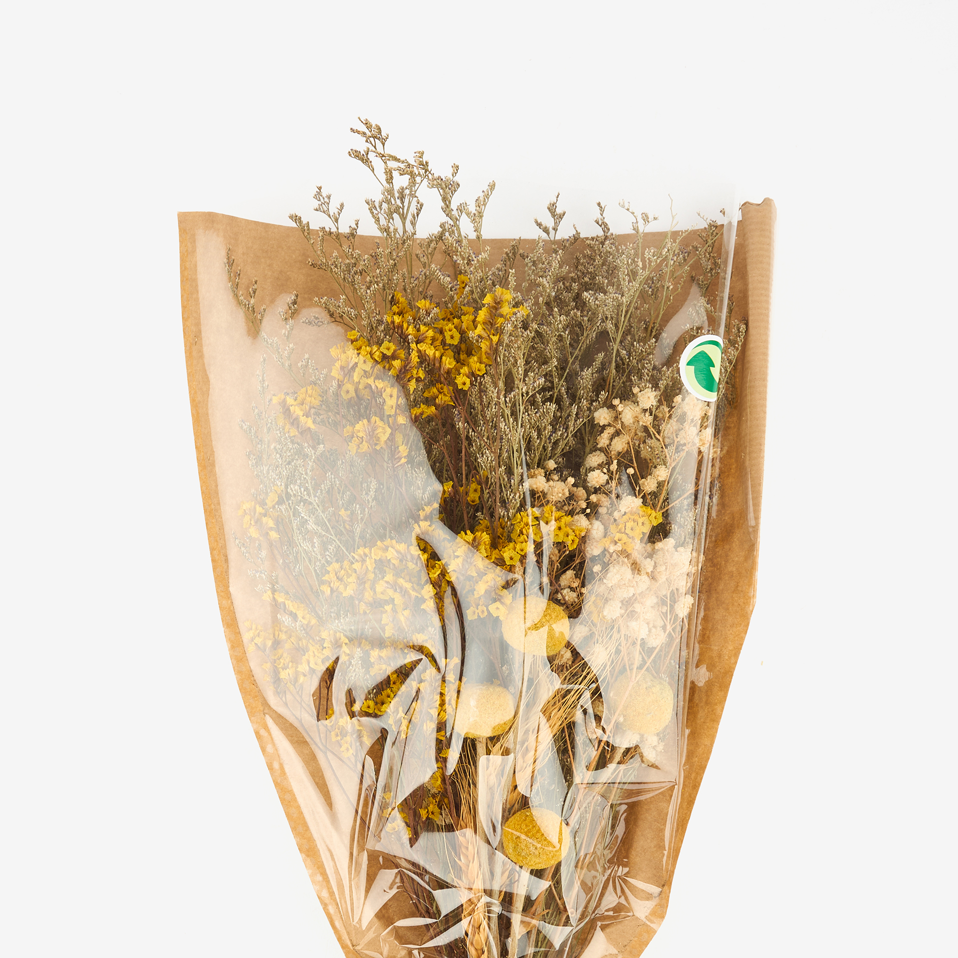 Ramo de flores secas amarillo 75cm