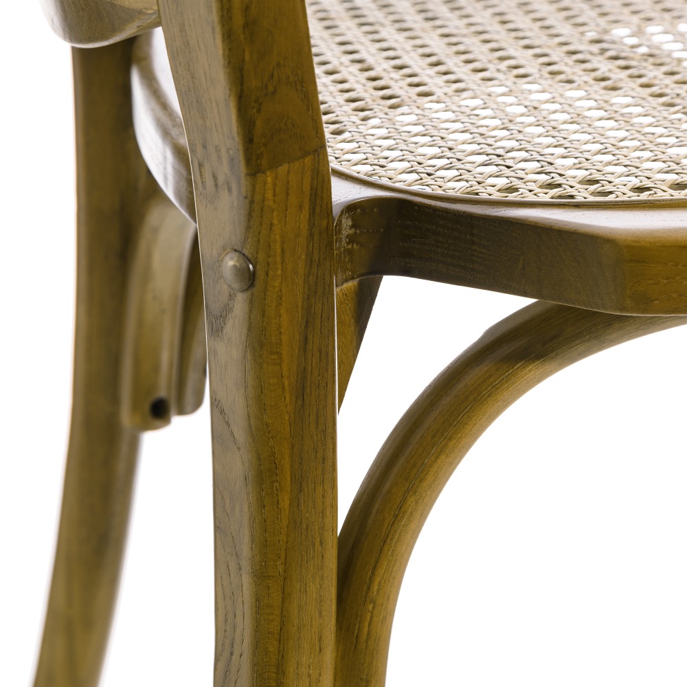 Silla de comedor de madera de olmo 45x42x94cm
