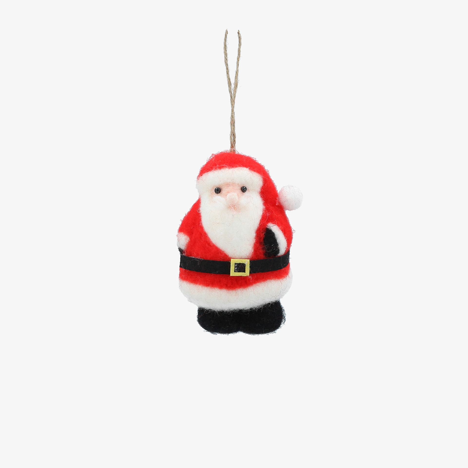 Adorno colgante de Pap&aacute; Noel de fieltro 12cm