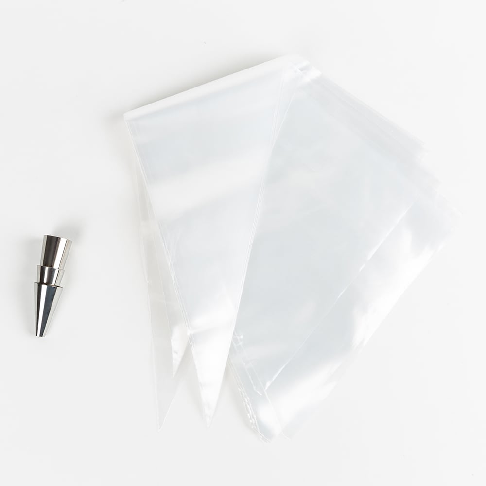 Set de 20 bolsas reposteras desechables con 3 boquillas