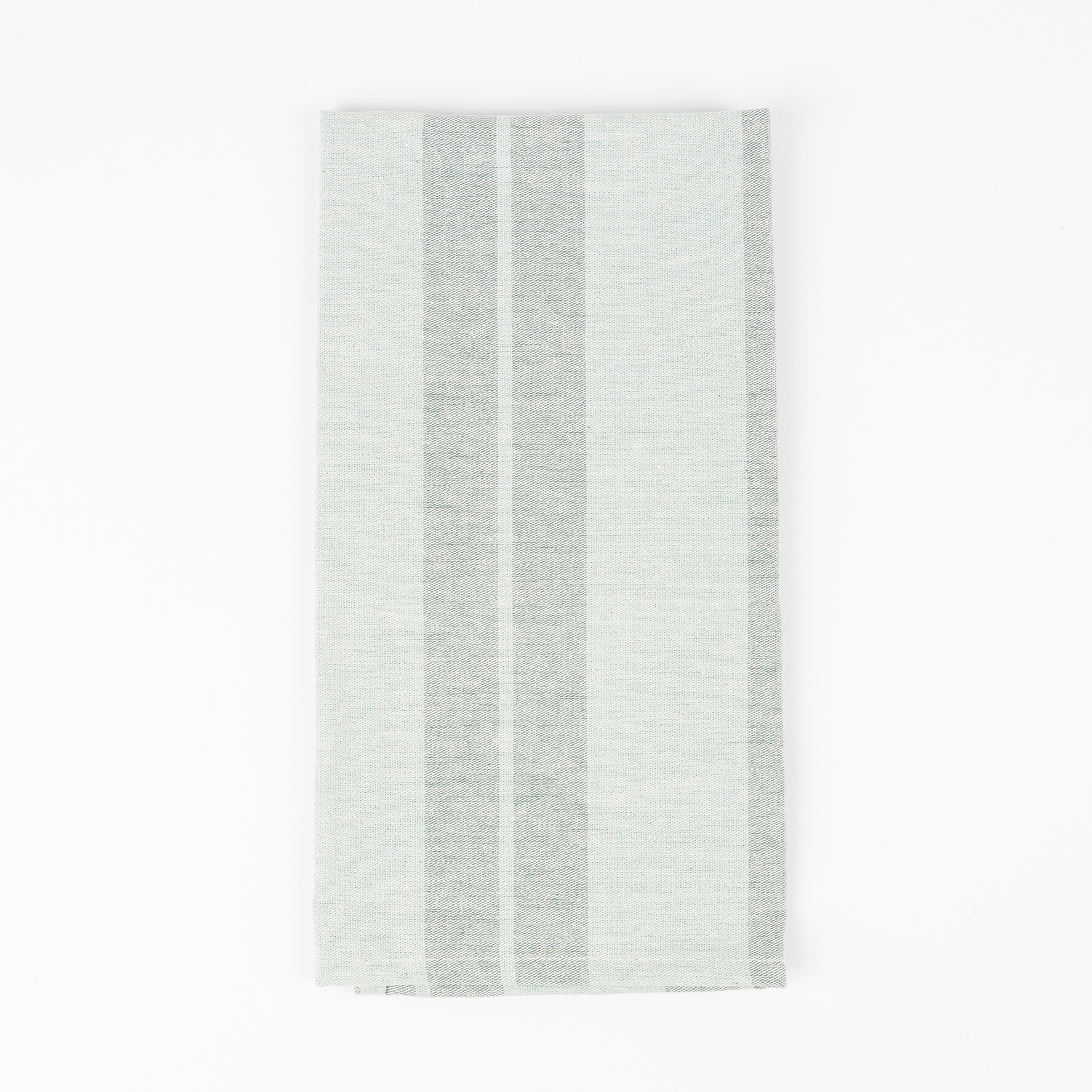 Servilleta de algod&oacute;n reciclado rayas verde 45x45cm