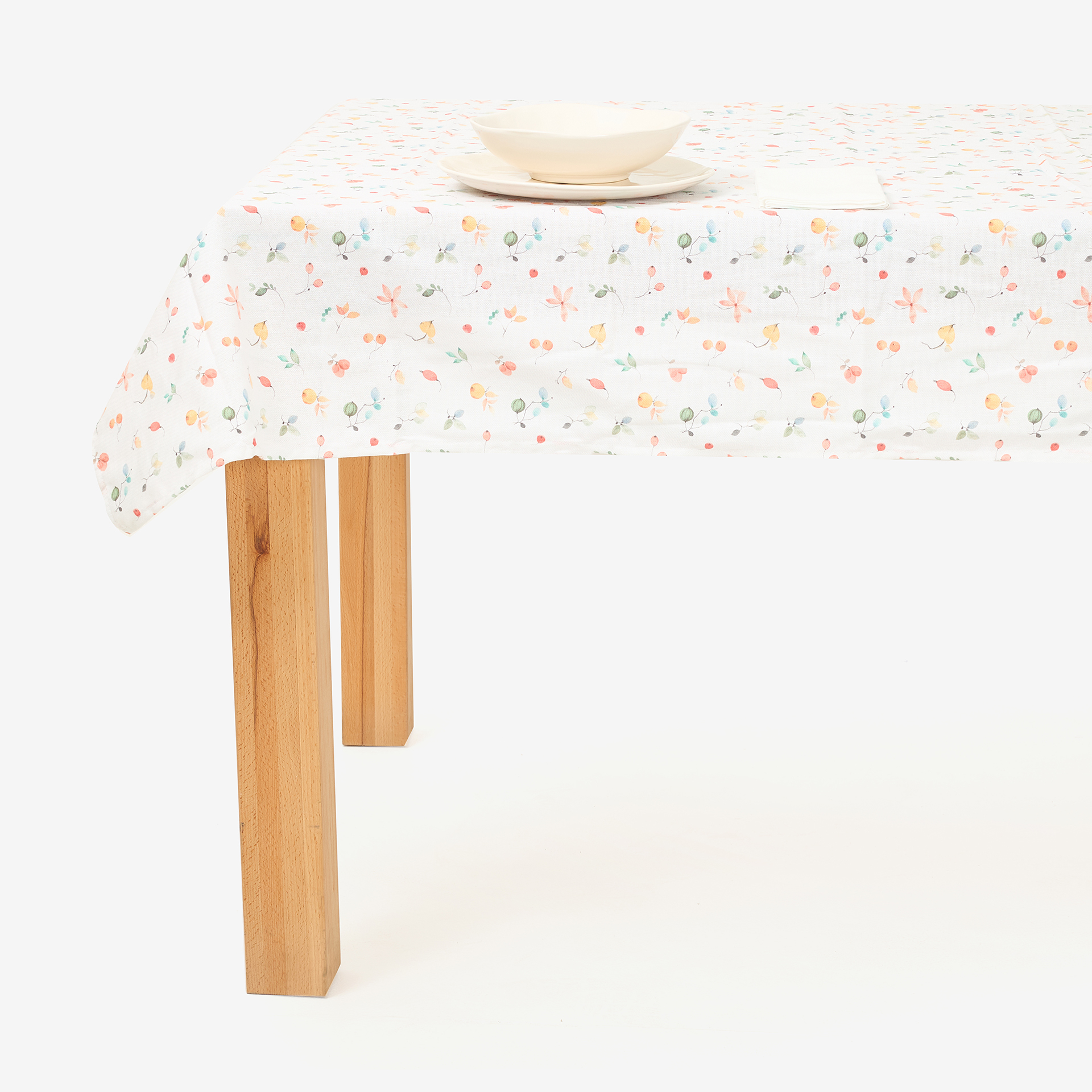 Mantel de algod&oacute;n reciclado Peaches 135x200cm