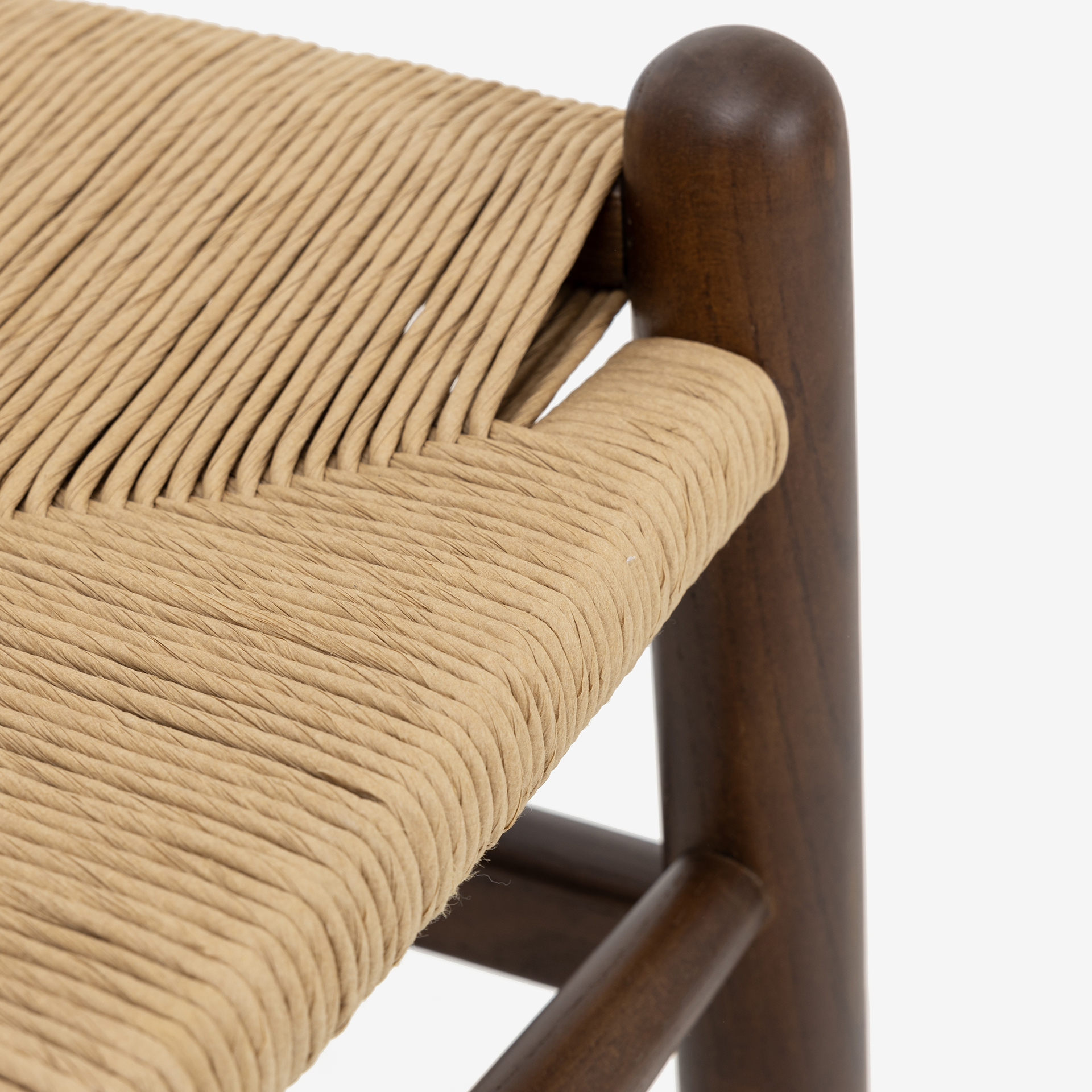 Silla de comedor de madera marron oscuro Irma 49x42x78cm Clau&Chloe