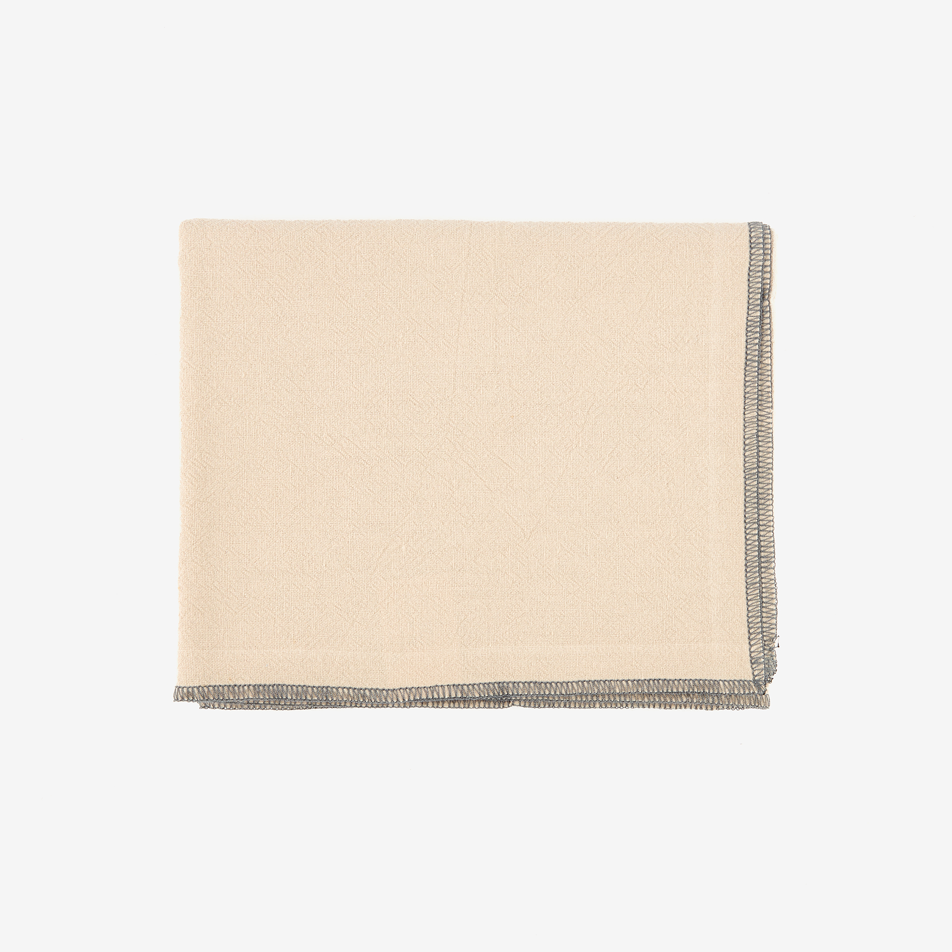 Camino de mesa de algodón con flecos beige 30x150cm