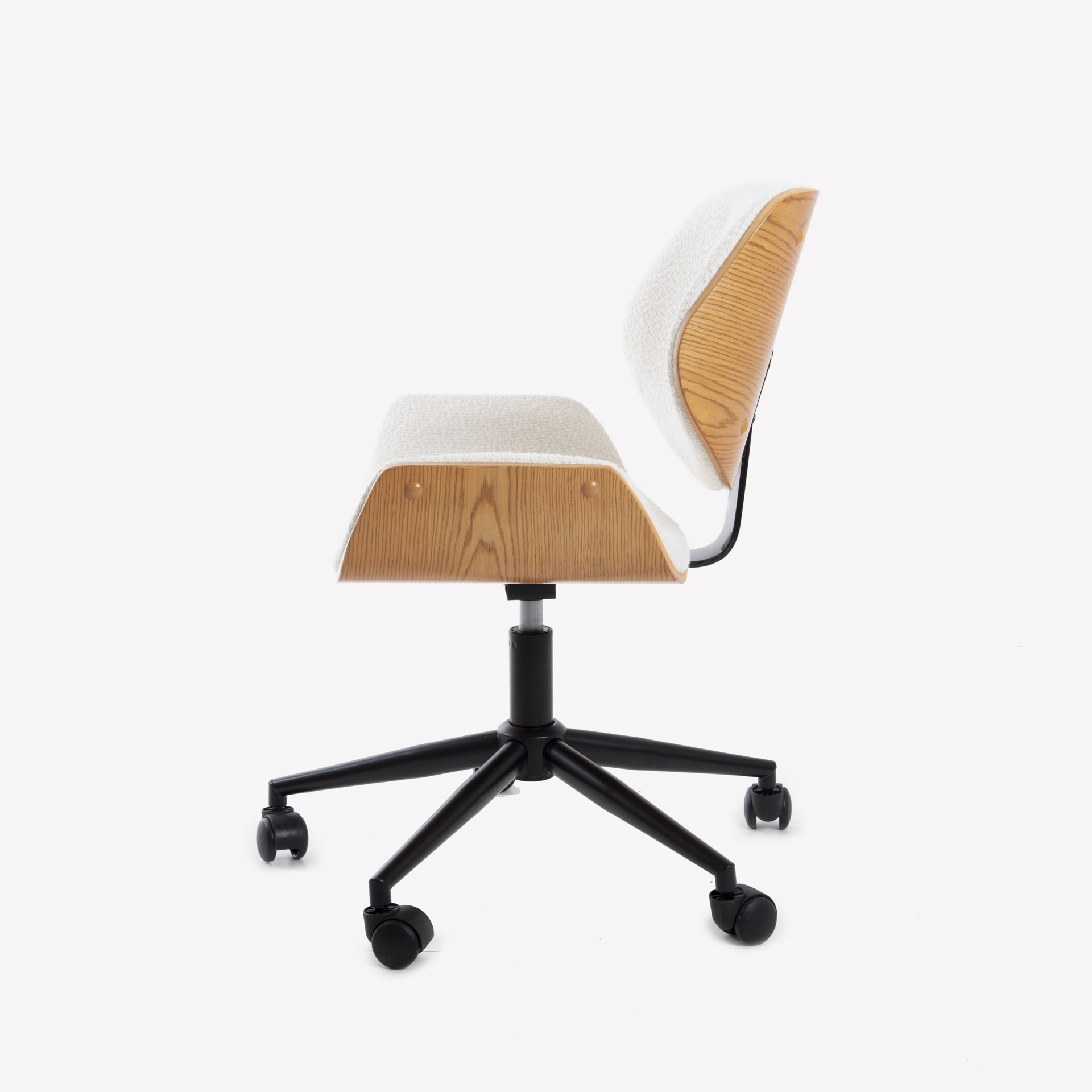 Silla de oficina blanca Sidena 54x54cm