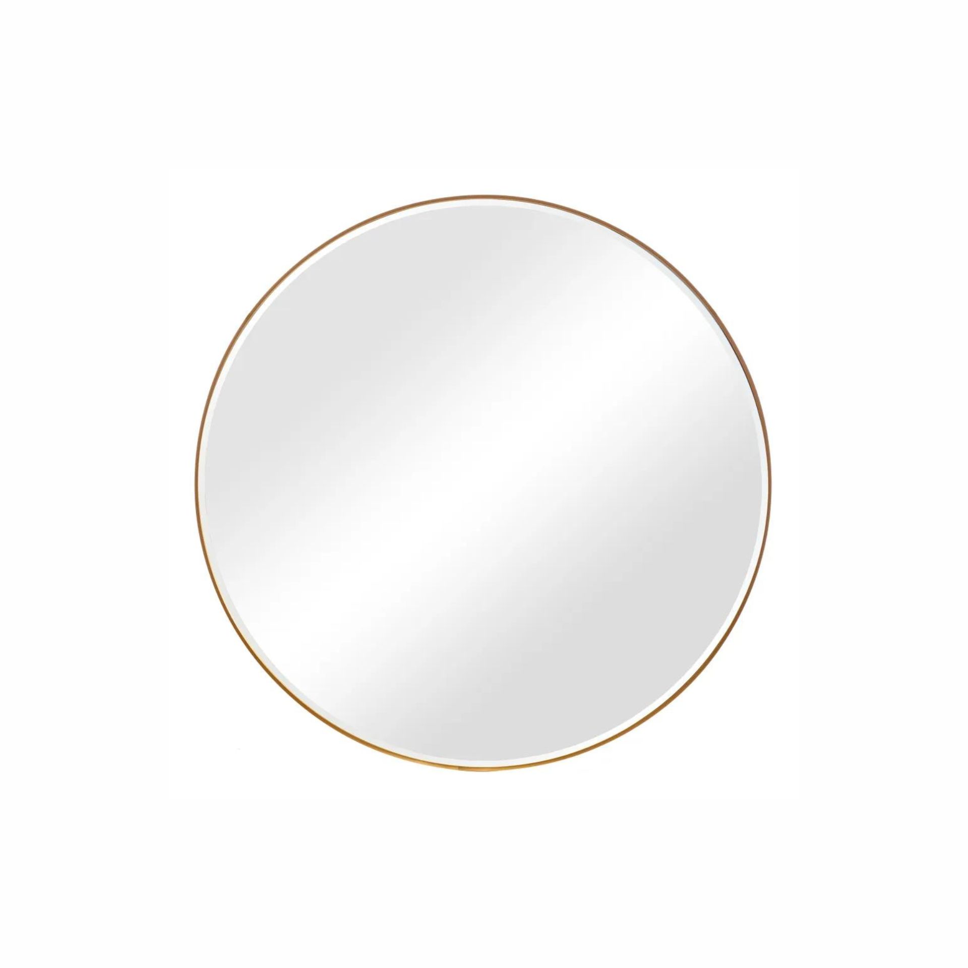 Espejo de pared redondo dorado Ø100cm