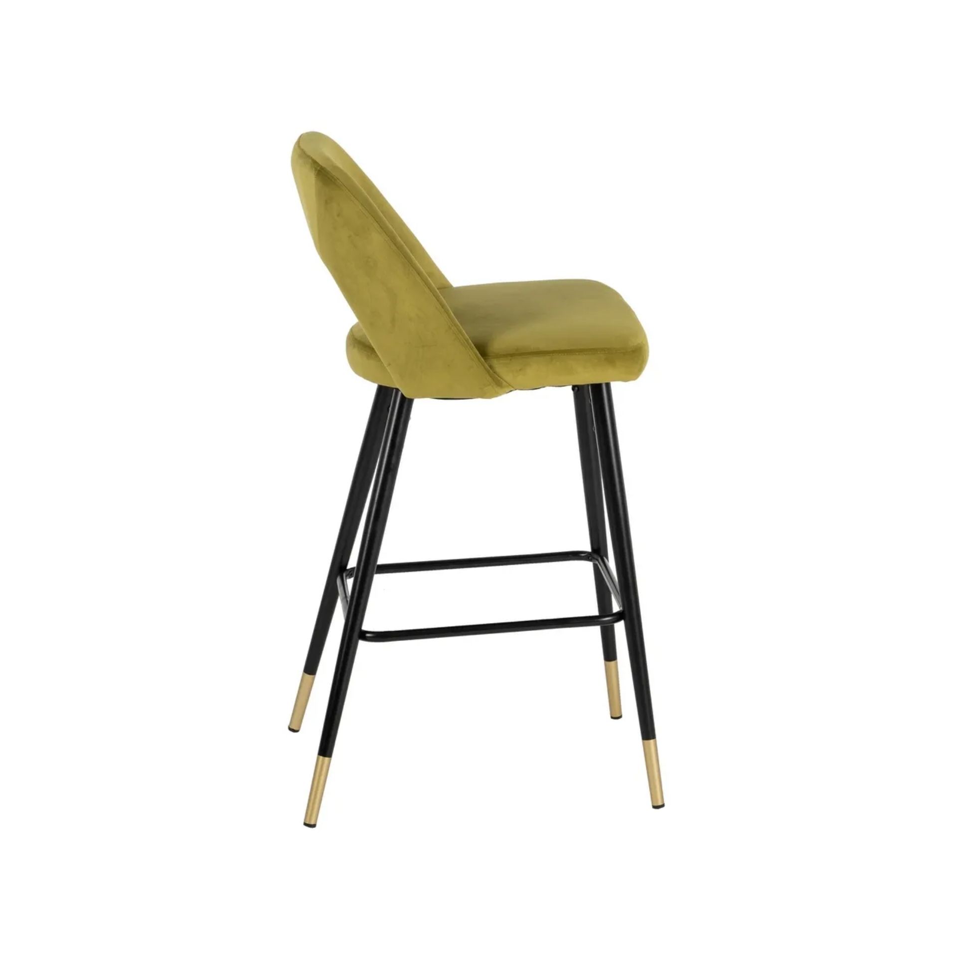 Set de 2 taburetes altos velvet verde Mayah 43x47x105cm