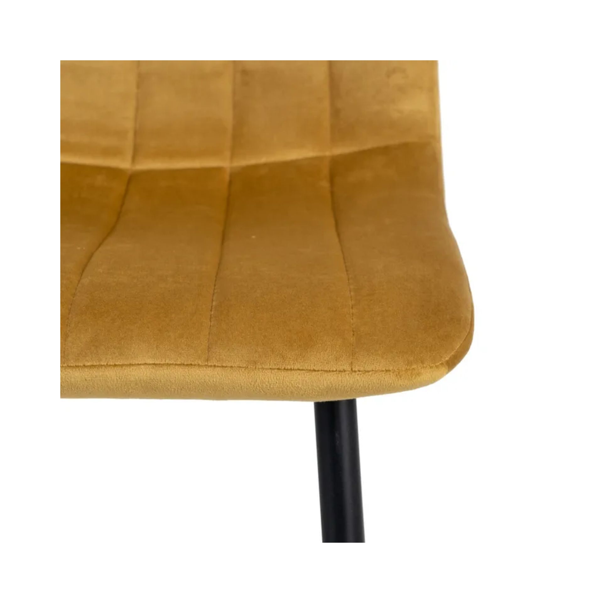 Set de 4 sillas de comedor de terciopelo dorado Izabal 55x44x88cm