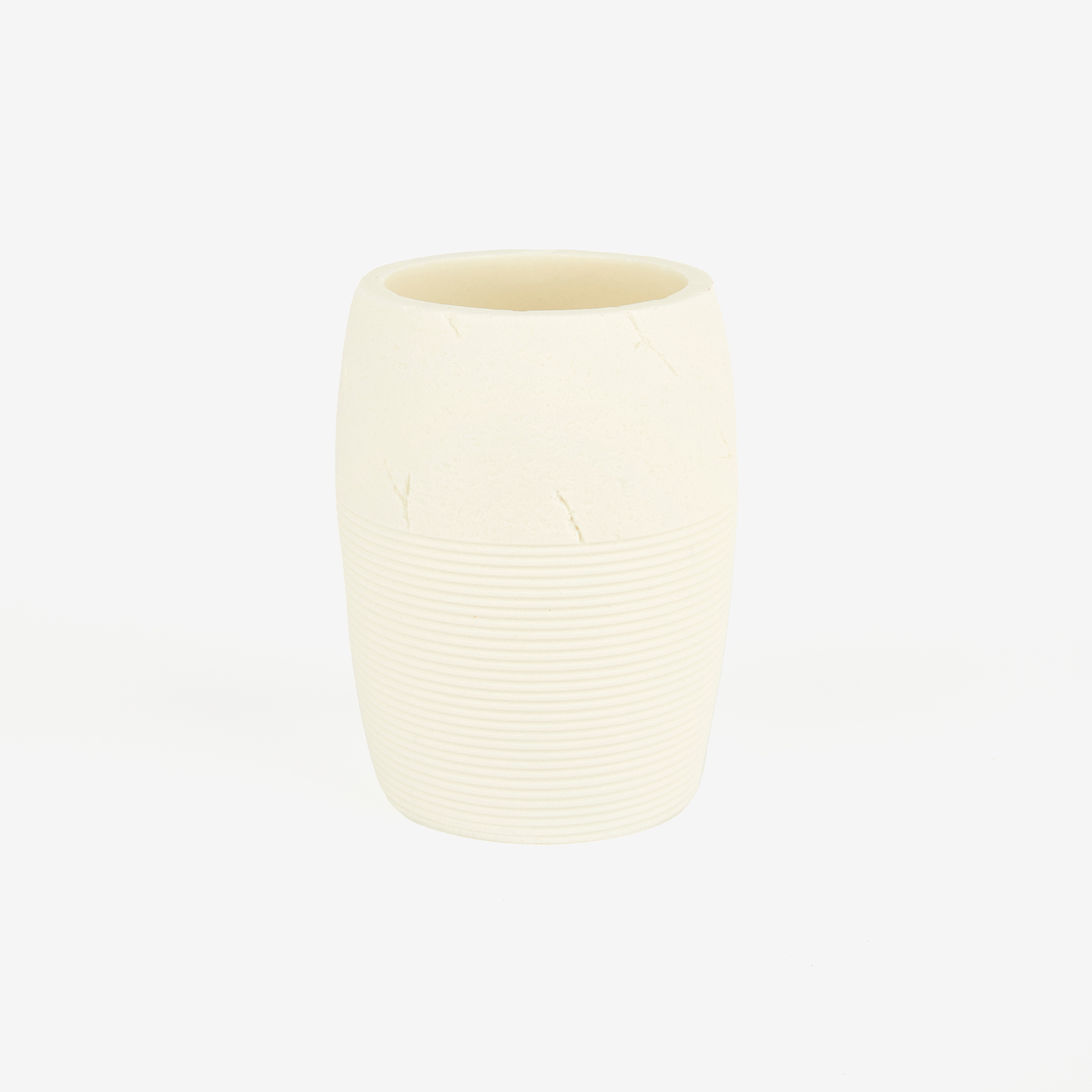 Vaso portacepillos efecto piedra Apolo Ø8x12cm