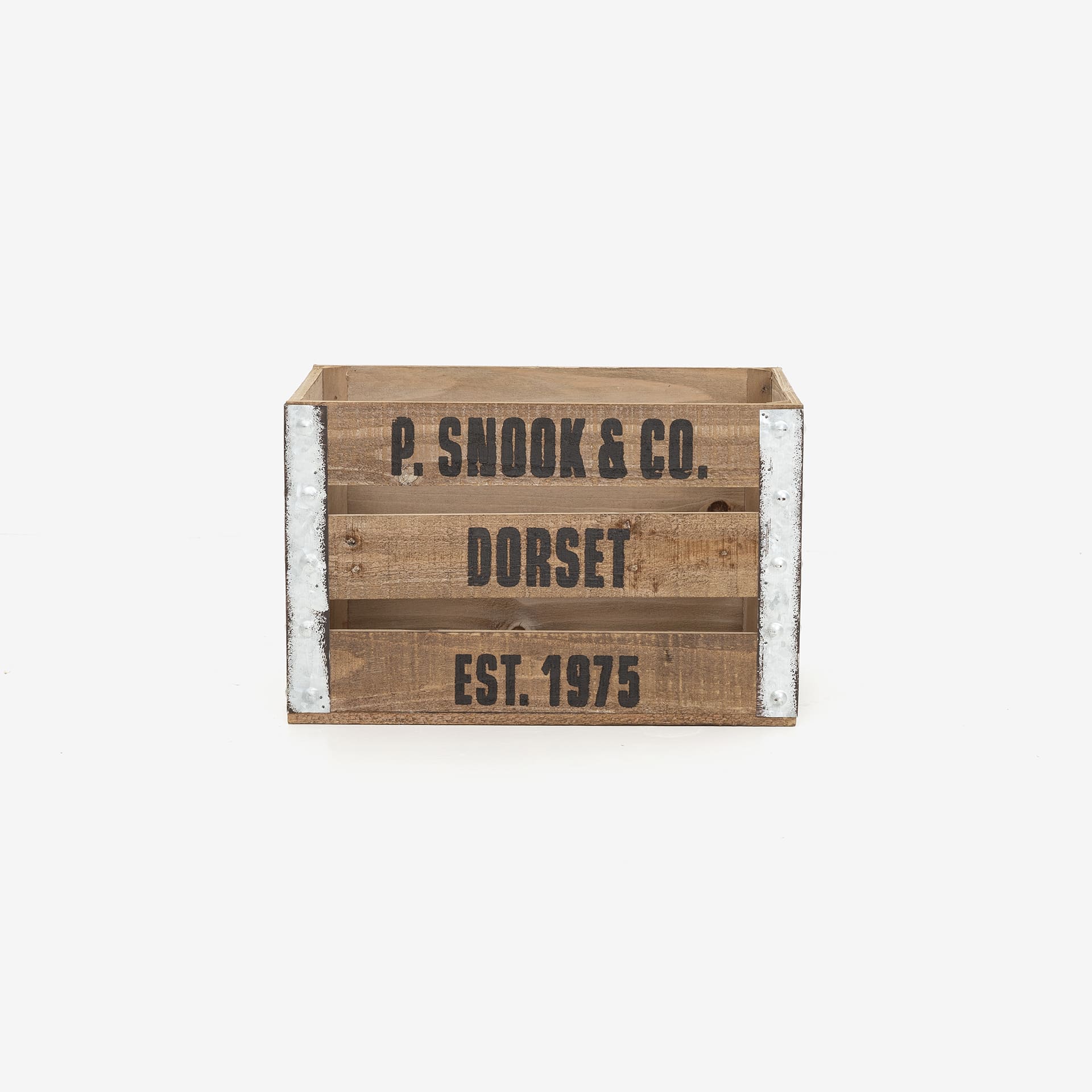 Caja listones madera Kim 37x25x23cm