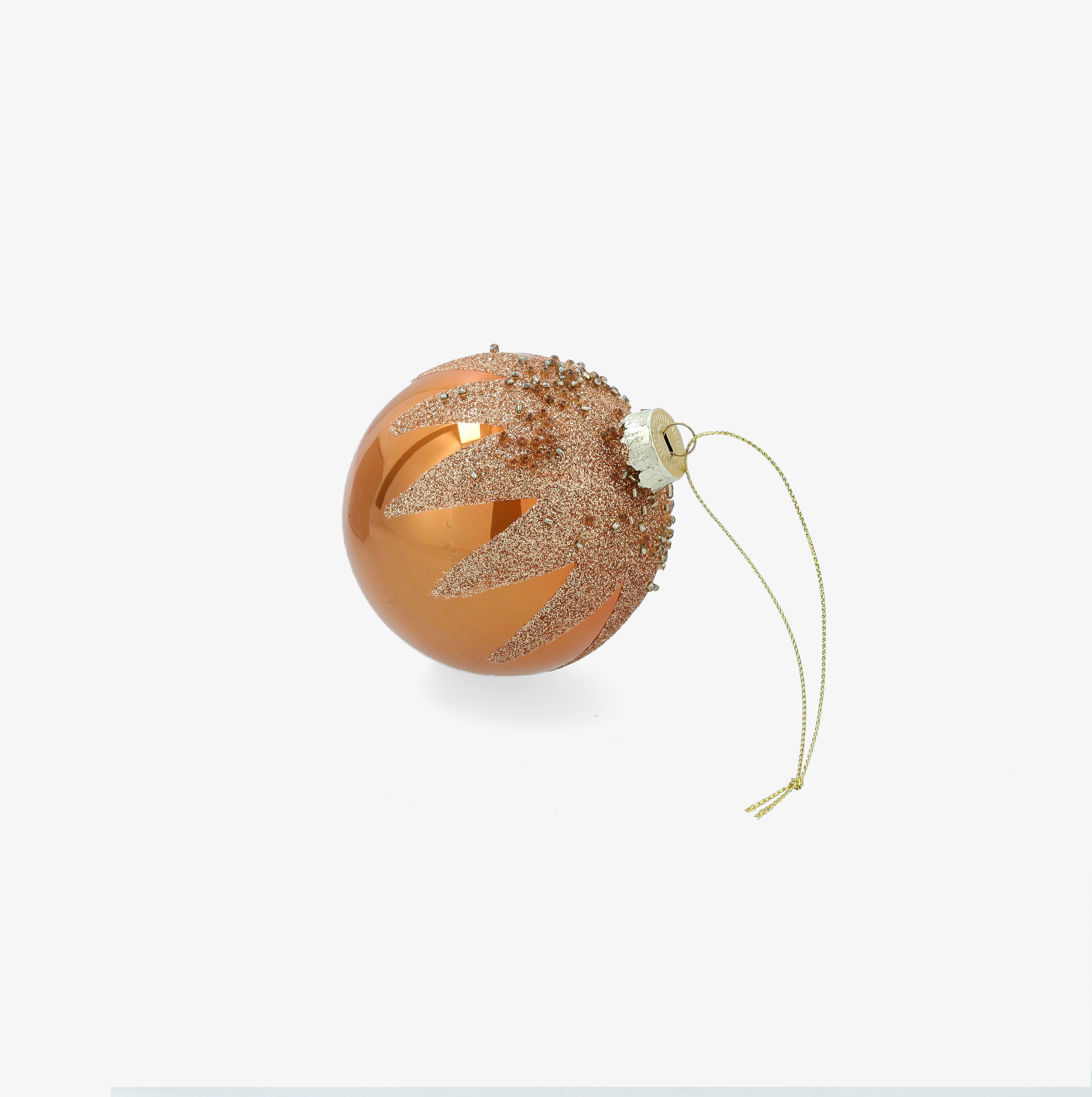 Bola de Navidad dorada de cristal &Oslash;8cm