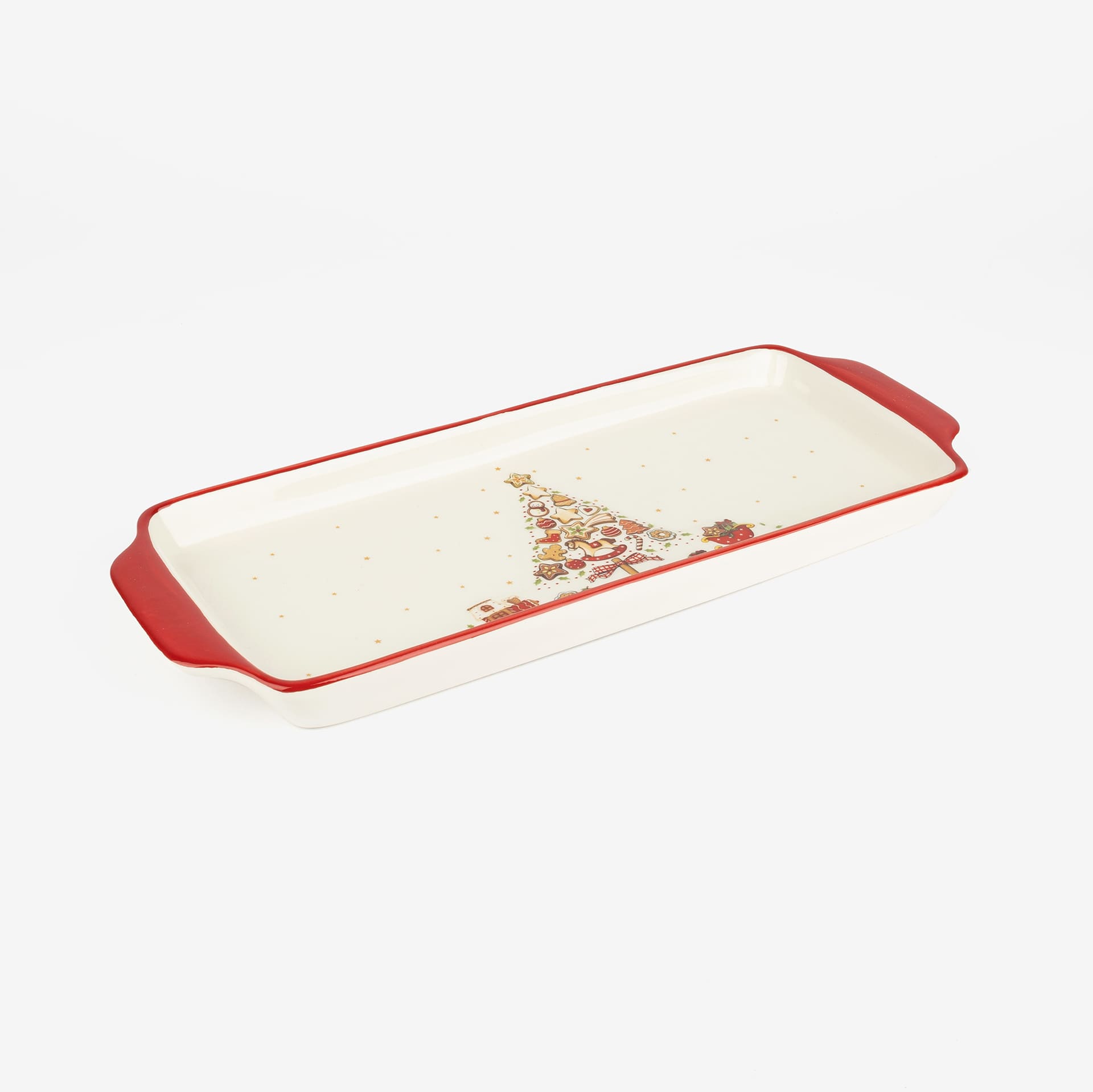 Bandeja de cerámica Árbol Navidad 40x15cm