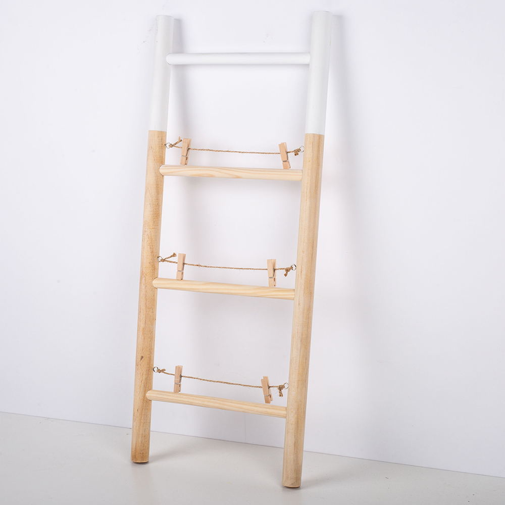 Portafotos escalera de bambú 25x60cm