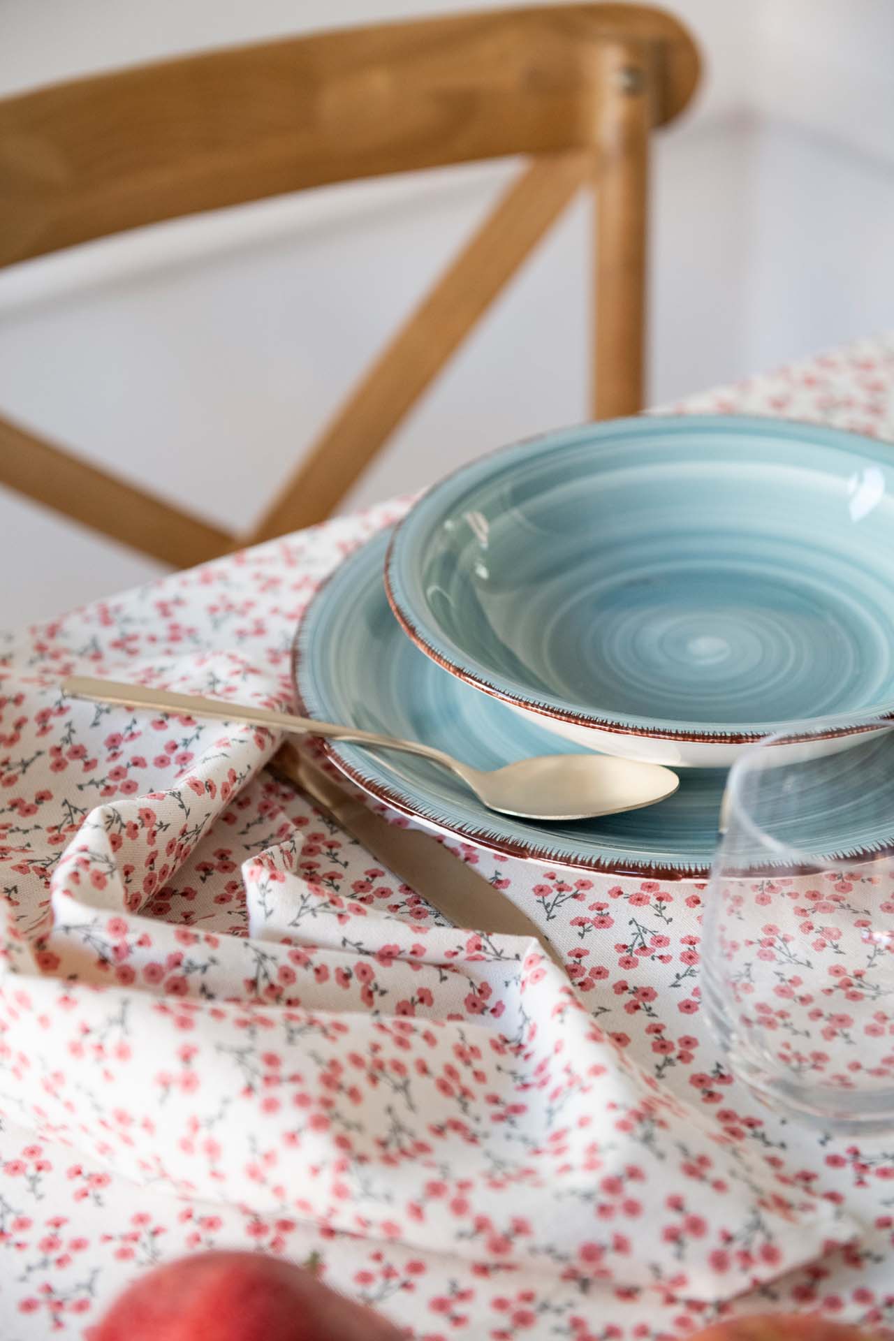 Mantel de algodón reciclado Begonia 135x200cm