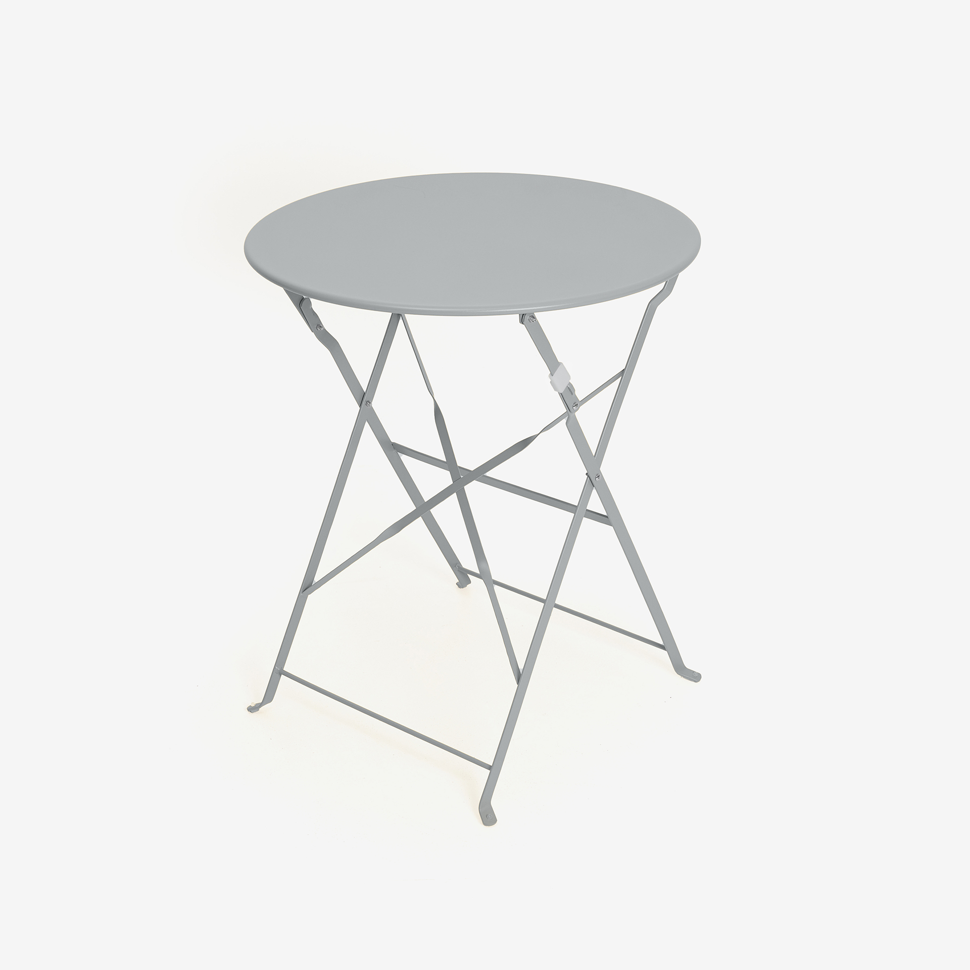 Set de jardín de mesa y 2 sillas de acero gris oscuro Bistro