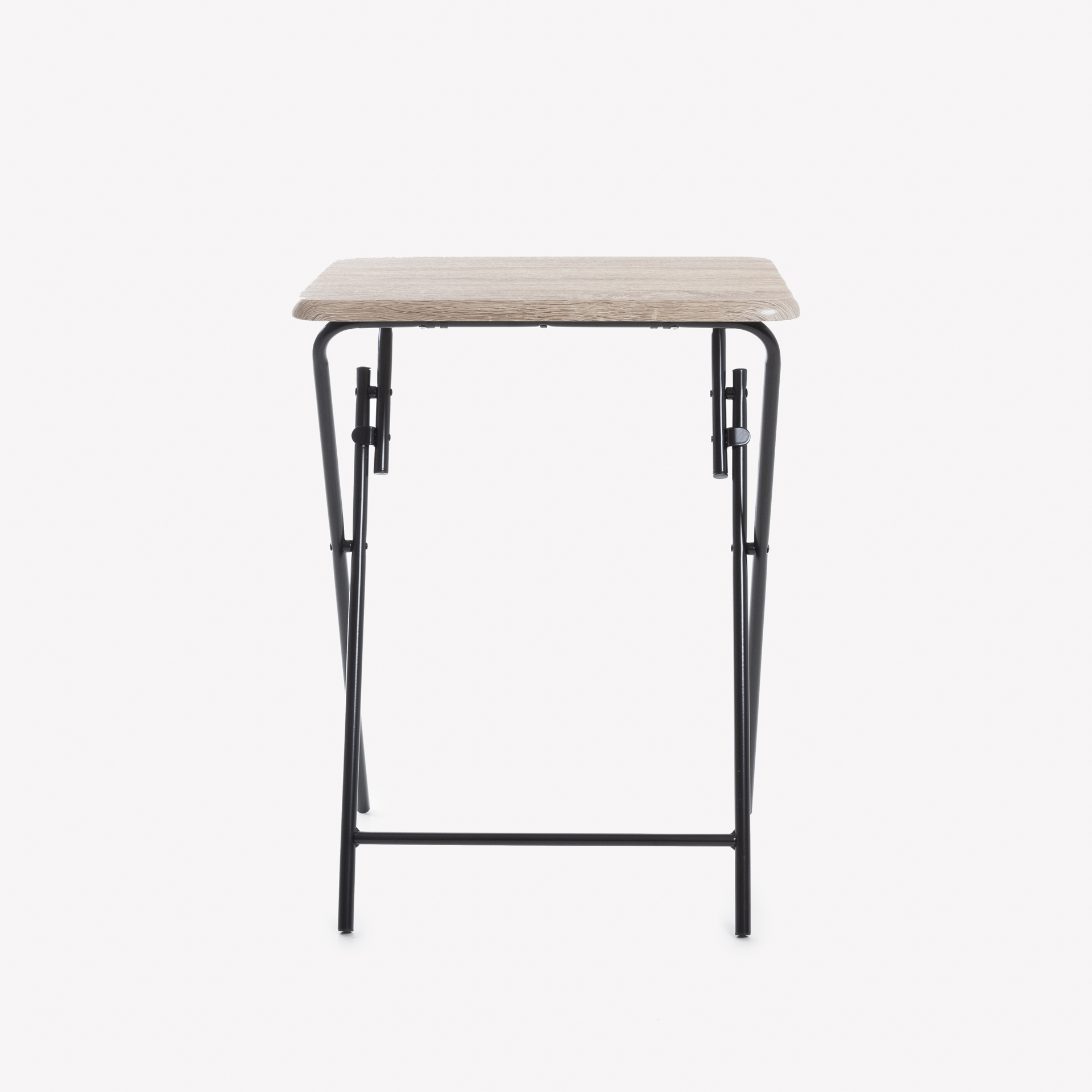 Mesa auxiliar de madera plegable marron 48x38x64cm