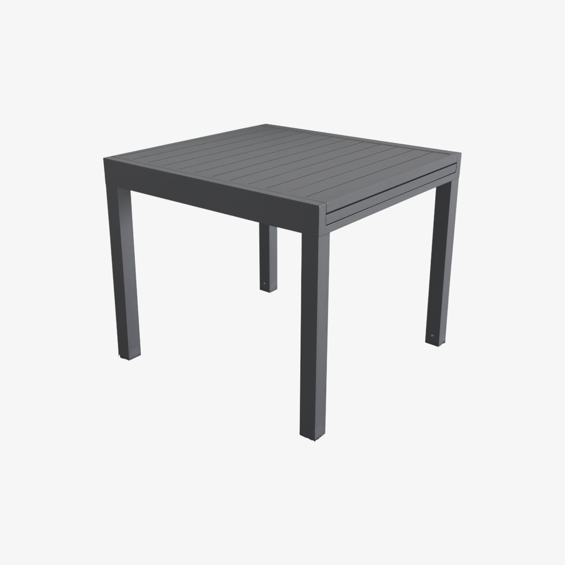 Mesa de jardín extensible de aluminio gris Nijar 90/180x90x76cm