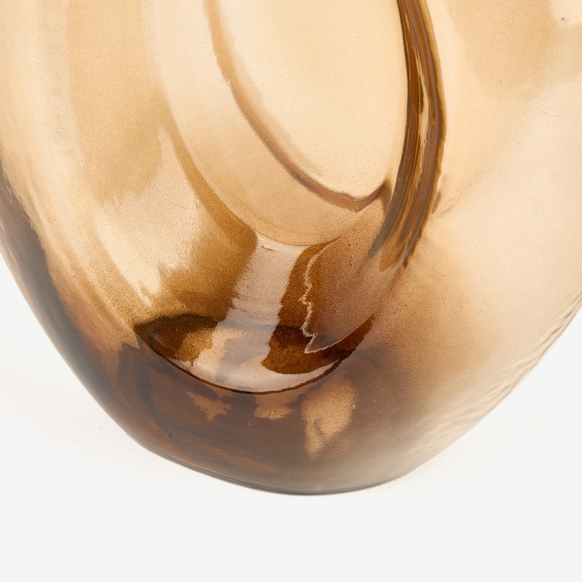 Jarrón de cristal ámbar 16x8x18cm