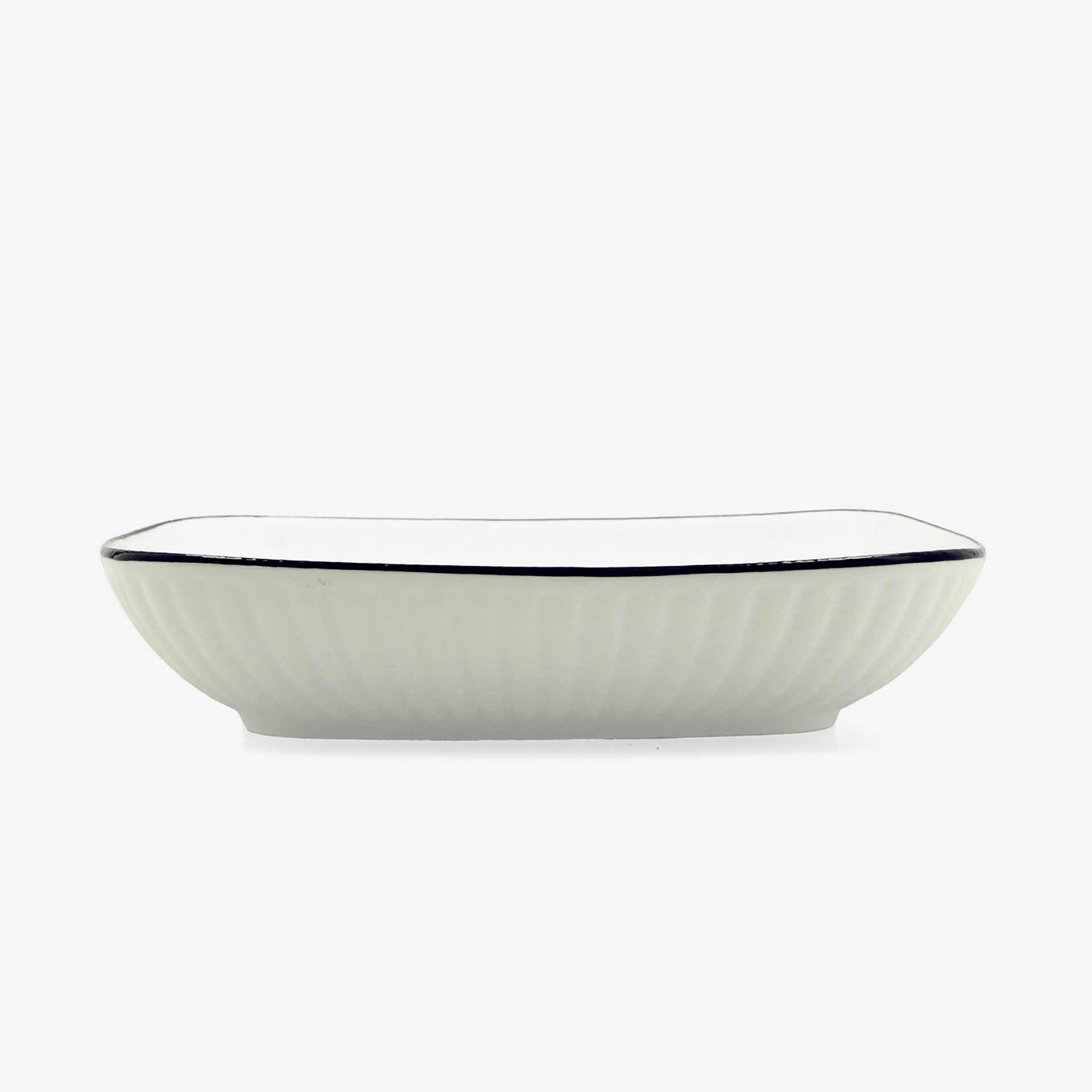 Bandeja de cerámica con relieve 19,5x3,6cm Siena