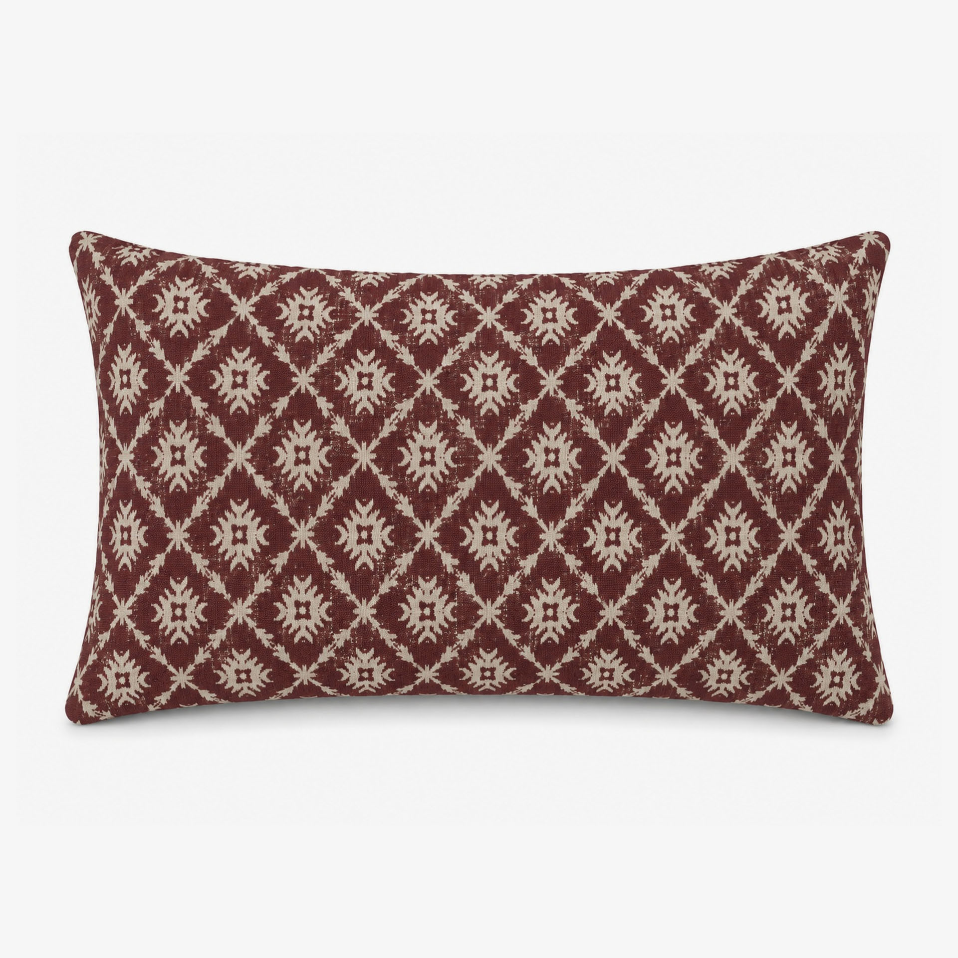 Funda de coj&iacute;n reversible roja de algod&oacute;n y poli&eacute;ster Sira 30x45cm