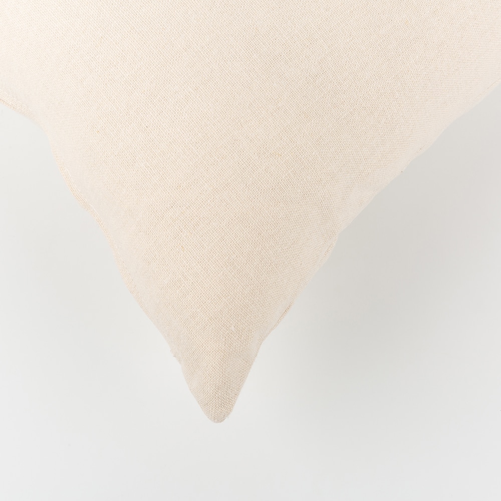 Funda de coj&iacute;n de lino 100% blanco 45x45cm