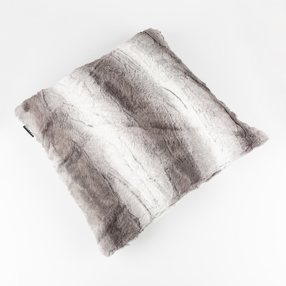 Funda de coj&iacute;n de felpa gris Alp 45x45cm