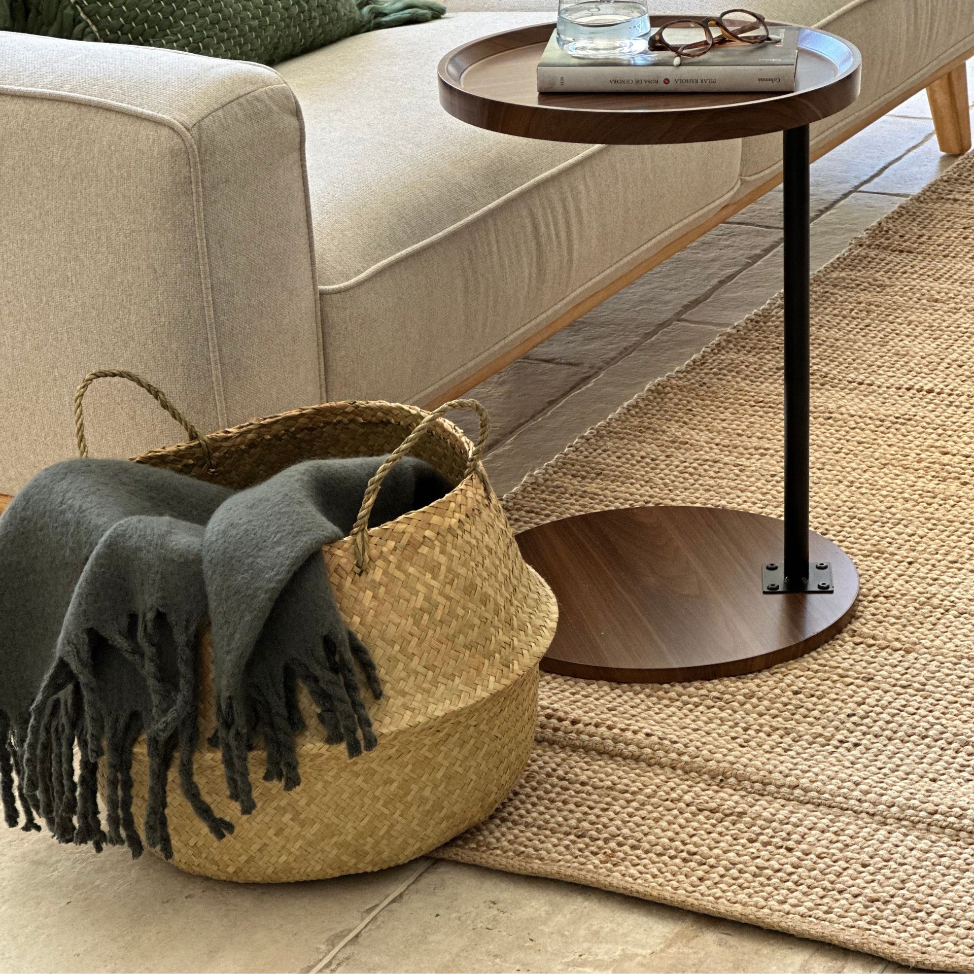 Cesta de mimbre plegable Ø43x29cm