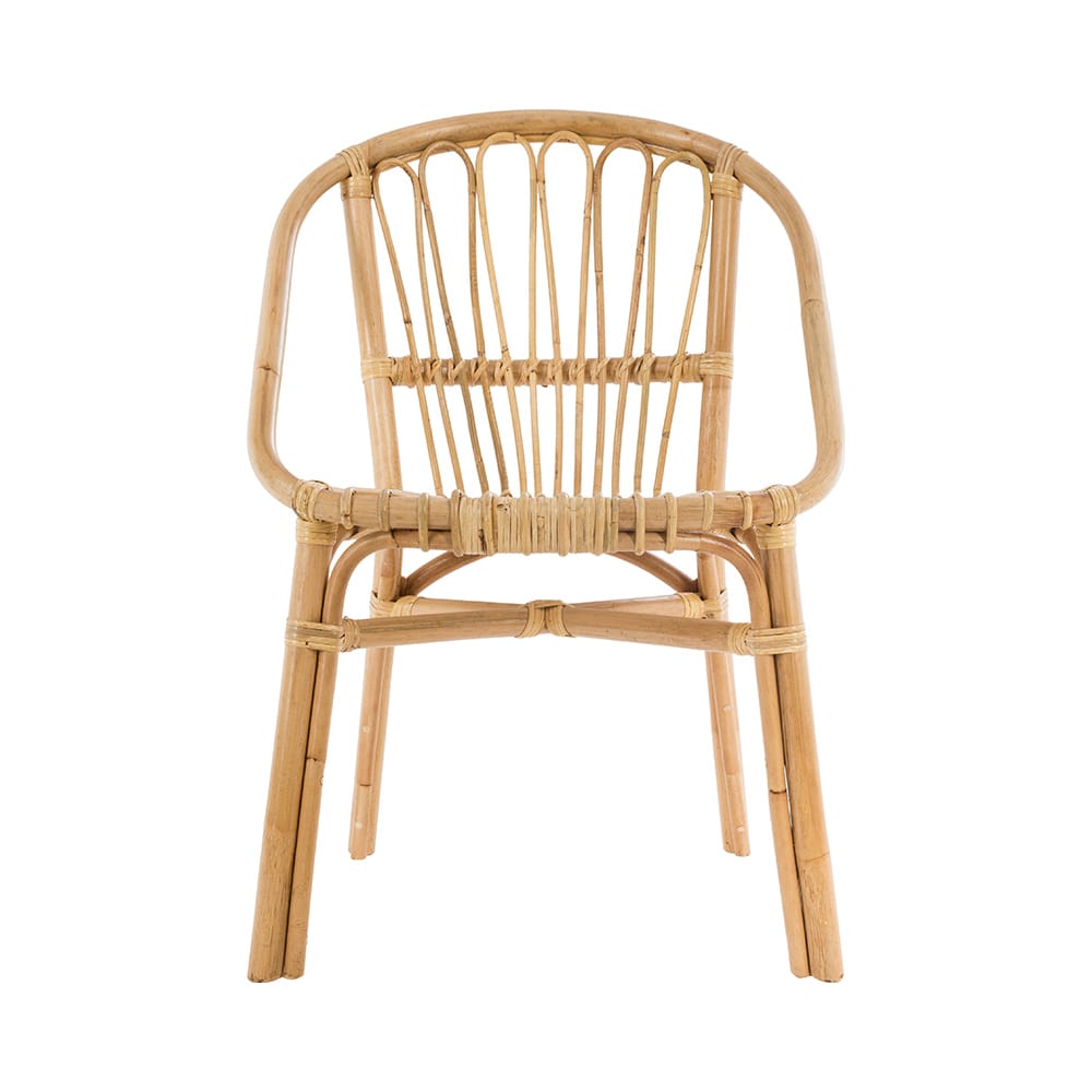 Silla de comedor de ratán natural Dream 56x56x80cm