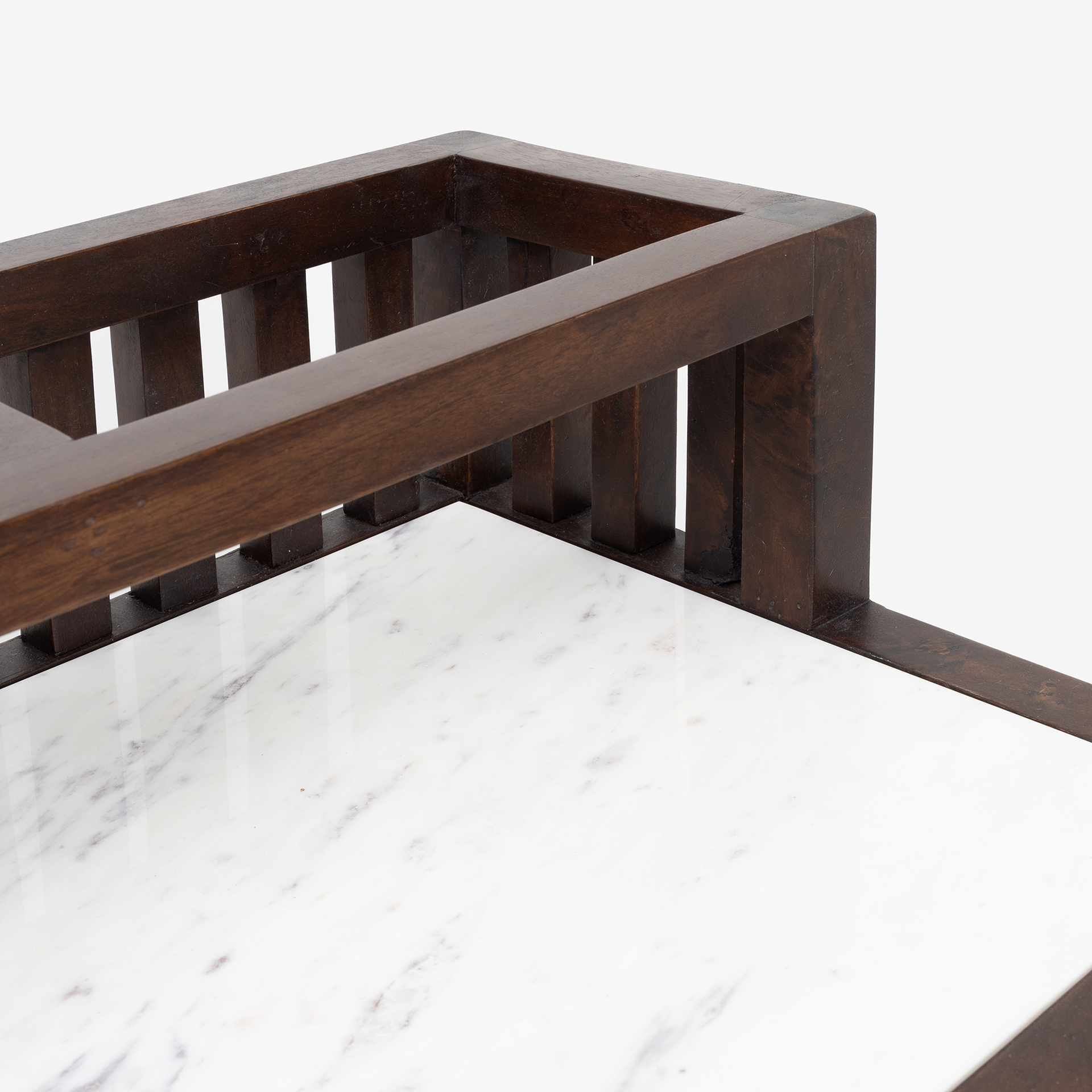 Mueble bar con ruedas de madera de olmo reciclada Pisco 70x50x91cm