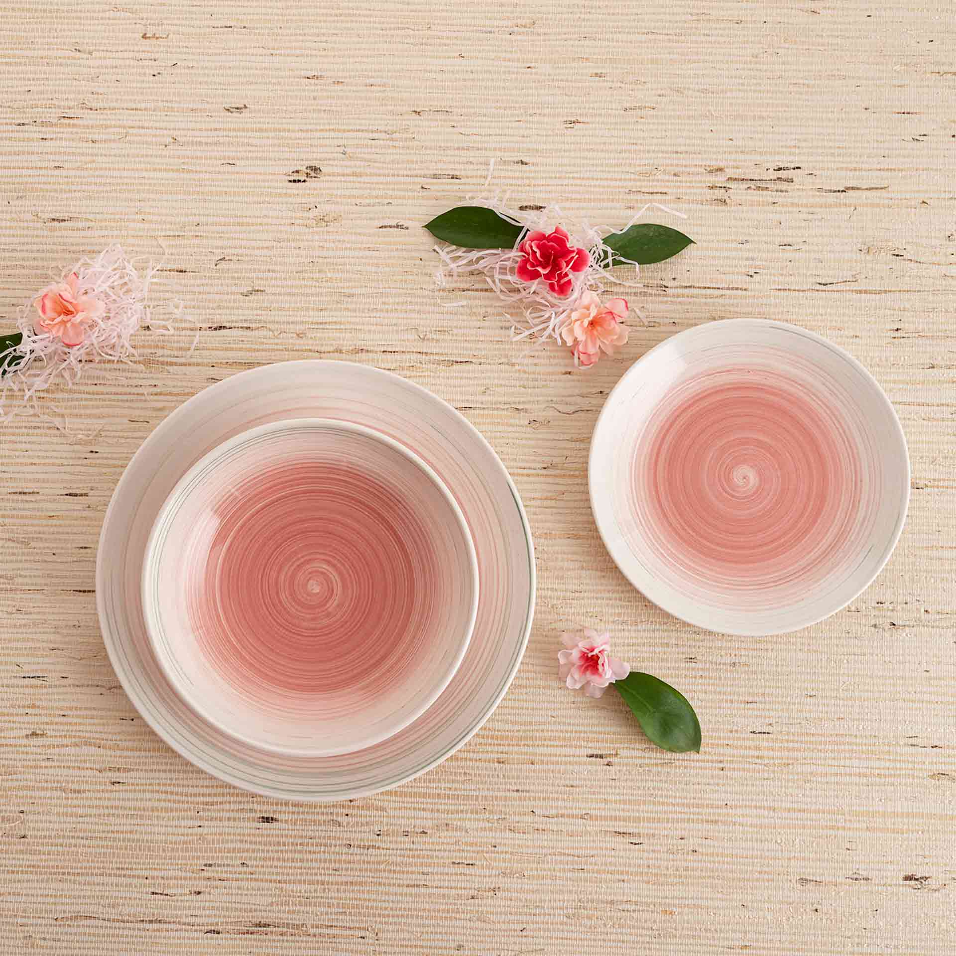 Plato de postre de cer&aacute;mica Suede rose &Oslash;19cm