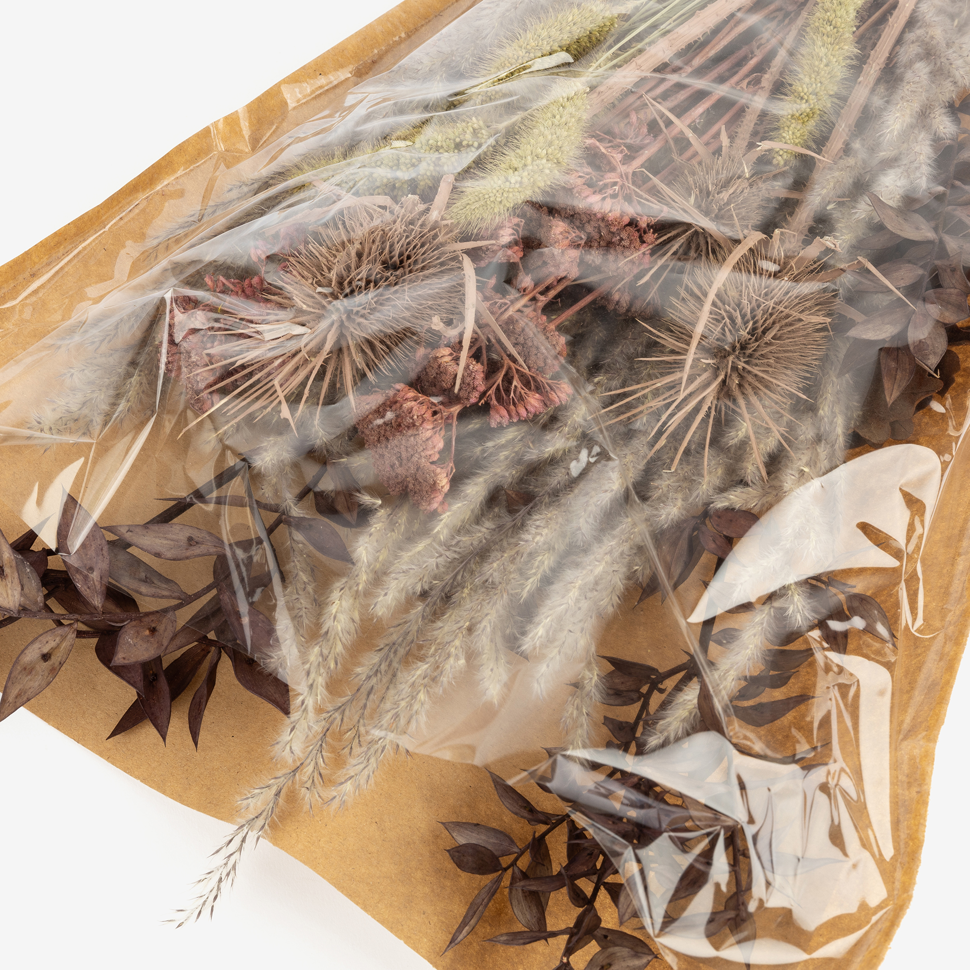 Ramo de flores secas morado 60cm