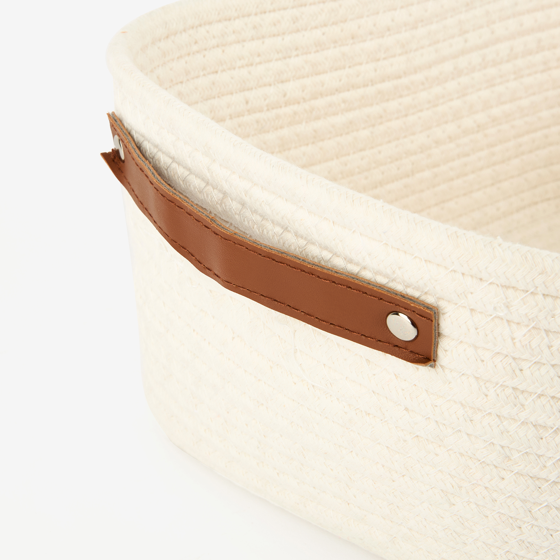 Cesta blanca Mandla 31x26x14cm