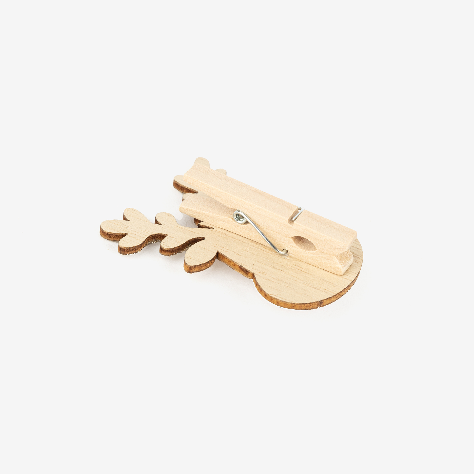 Set de 6 pinzas de madera Renos 5,5cm