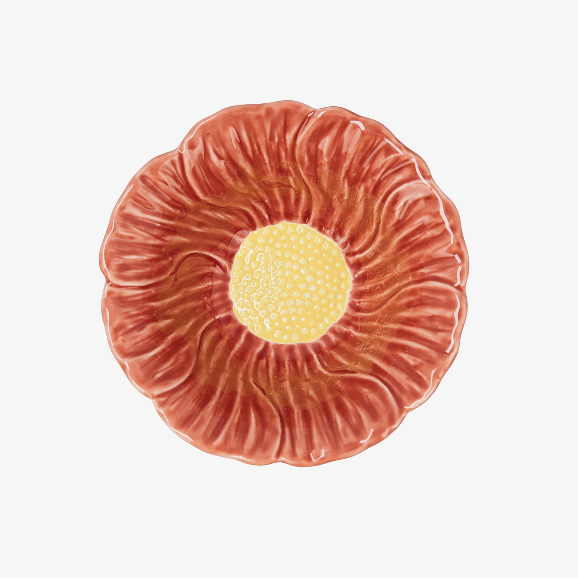 Bol de flor rojo de porcelana Pomera 16cm