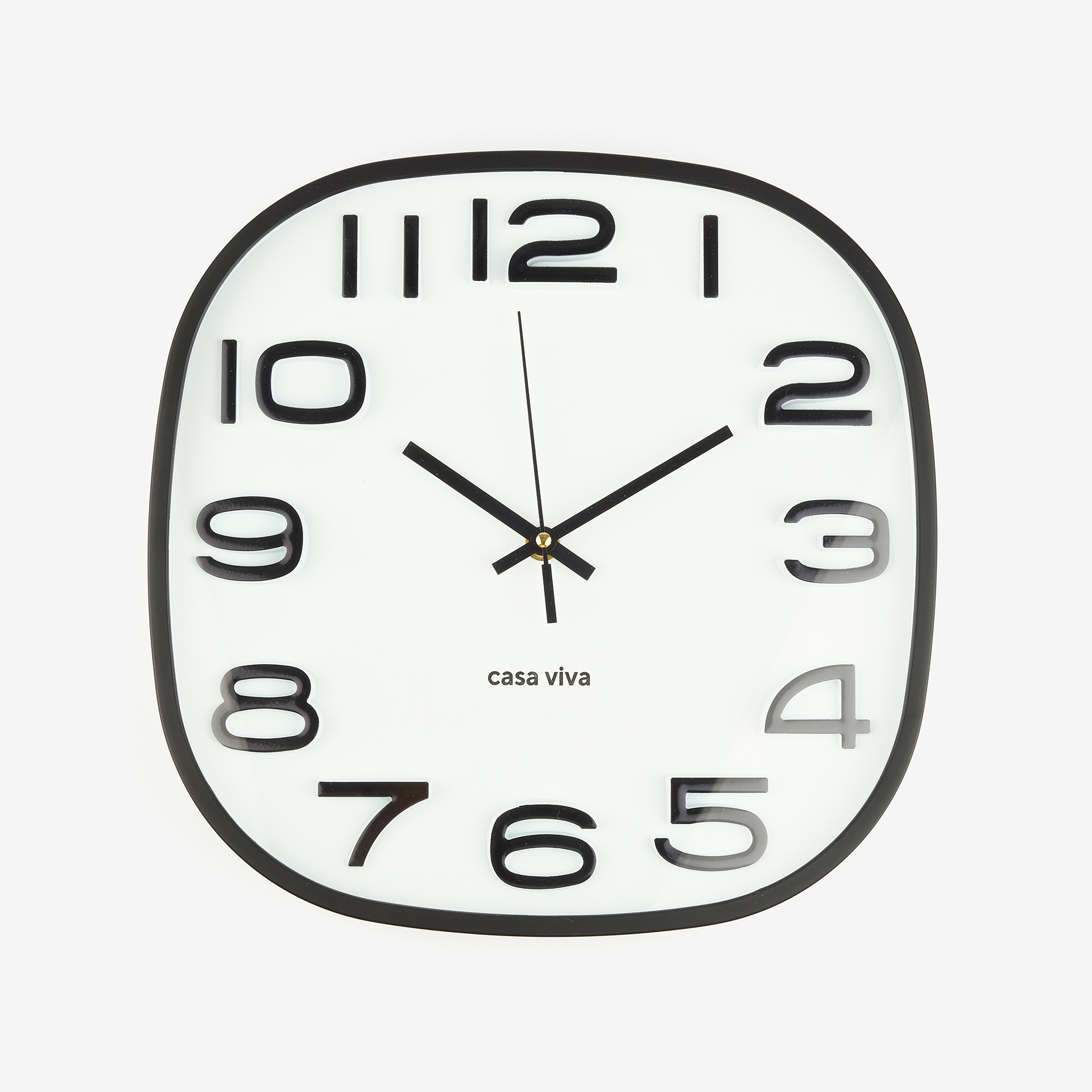 Reloj de pared negro &Oslash;30cm