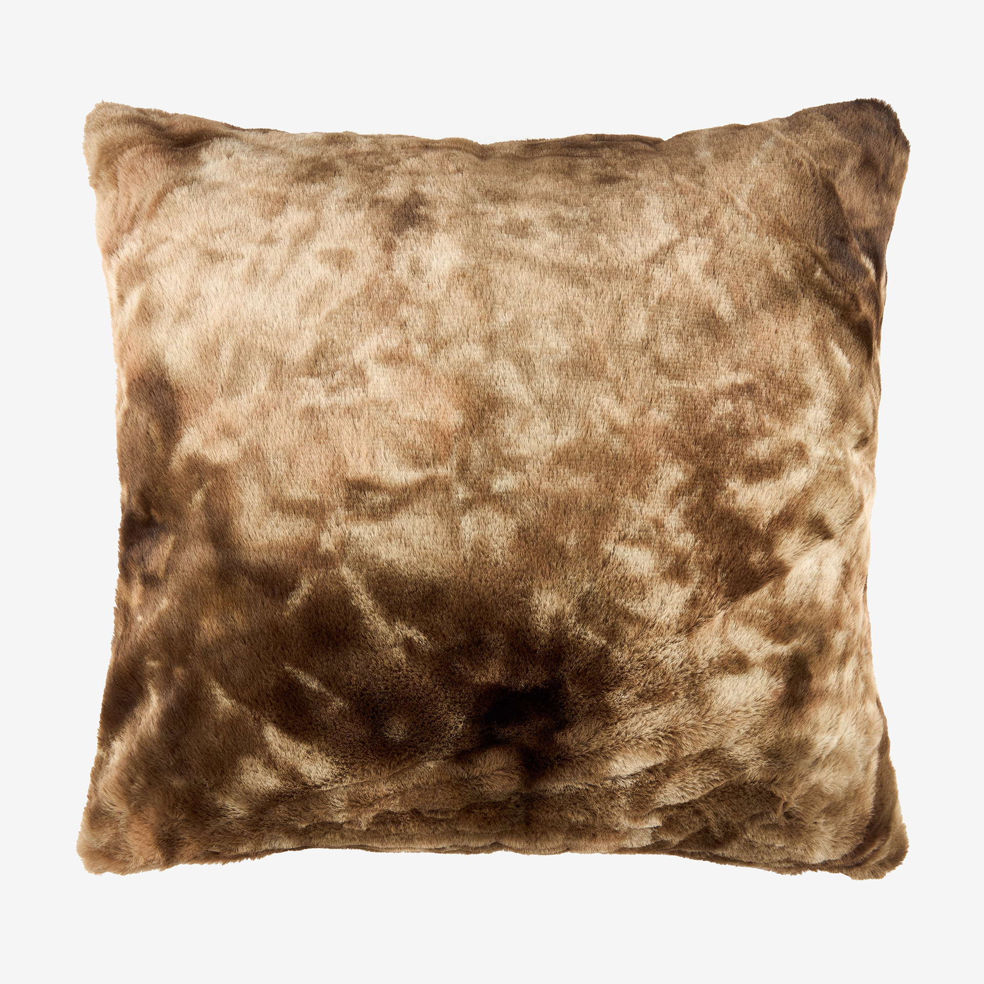 Funda de cojín de franela marrón Yakutia 45x45cm