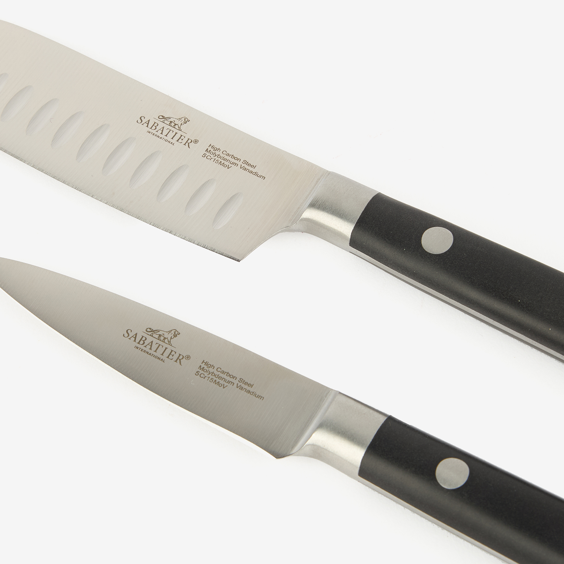 Set de 2 cuchillos de cocina de acero inoxidable 9/12cm