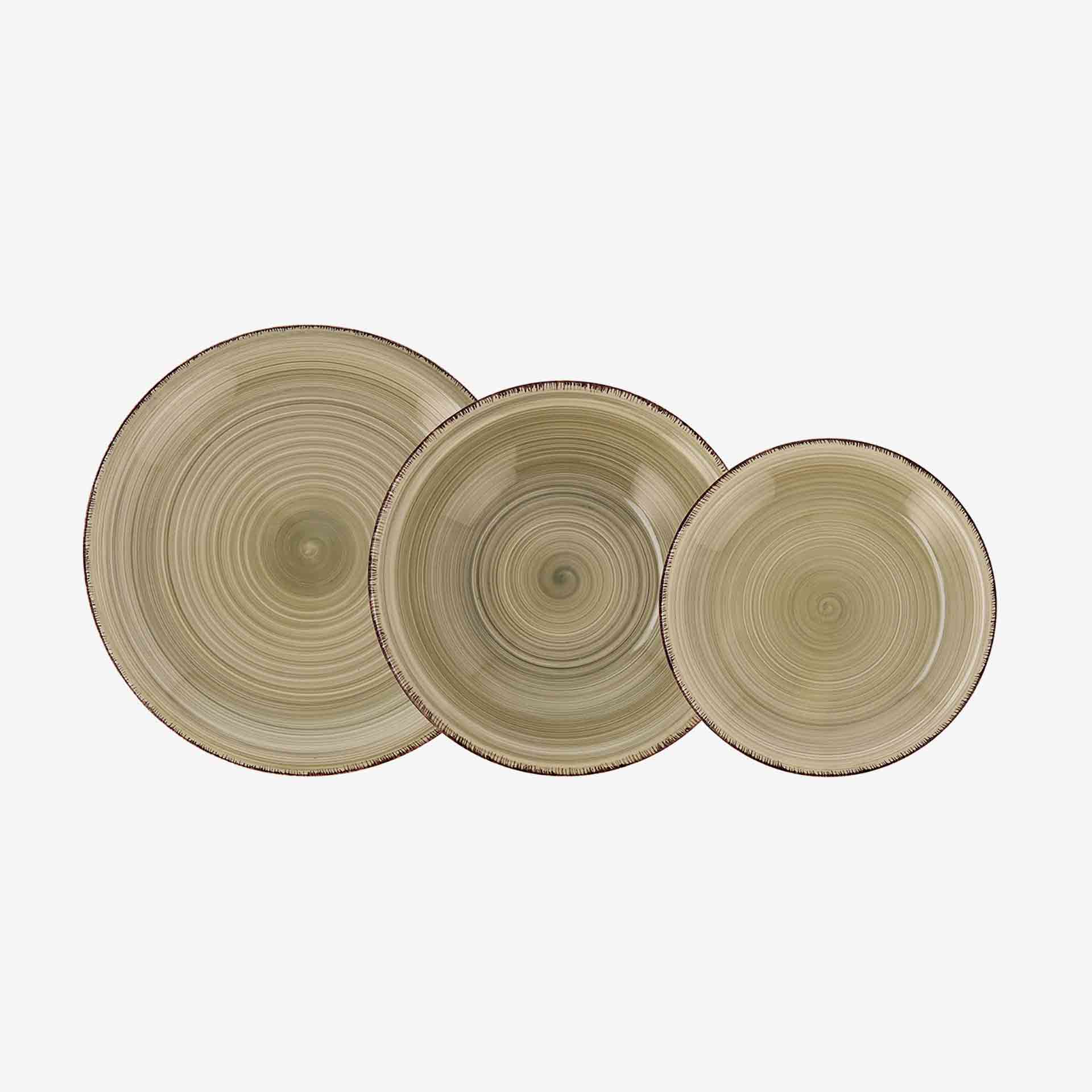 Vajilla de 18 piezas de gres tierra Vita