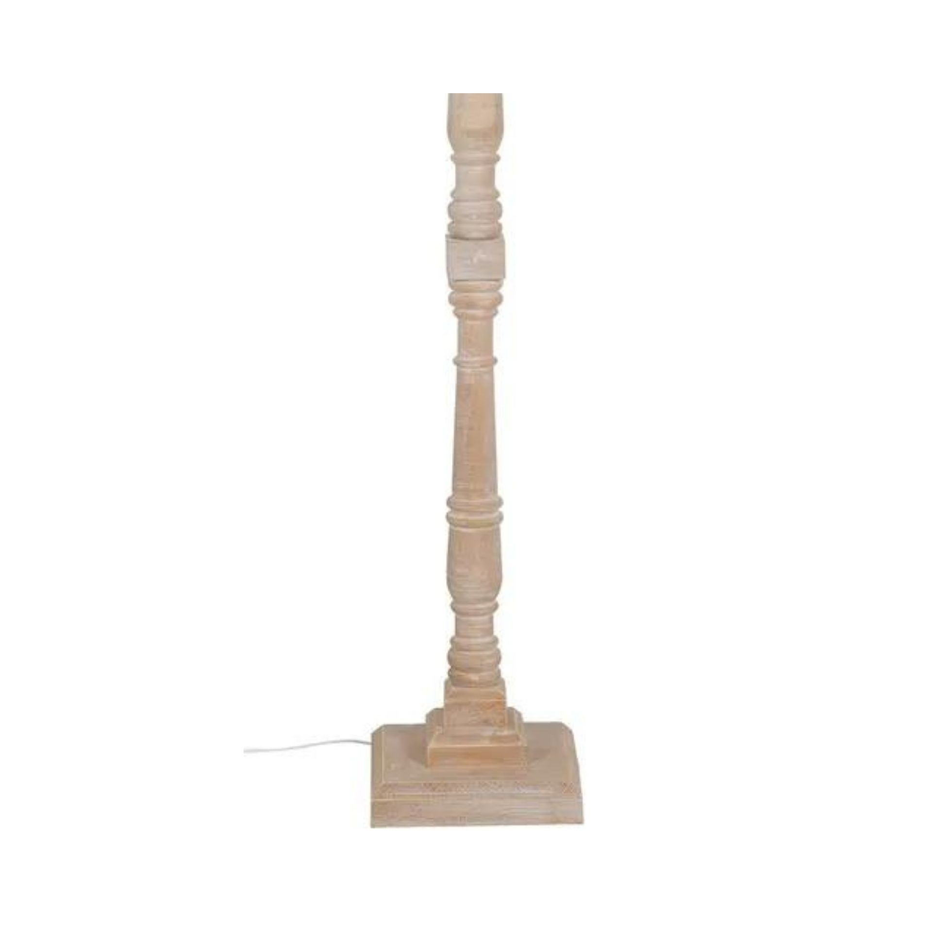 L&aacute;mpara de pie de madera de roble 48x48x154cm