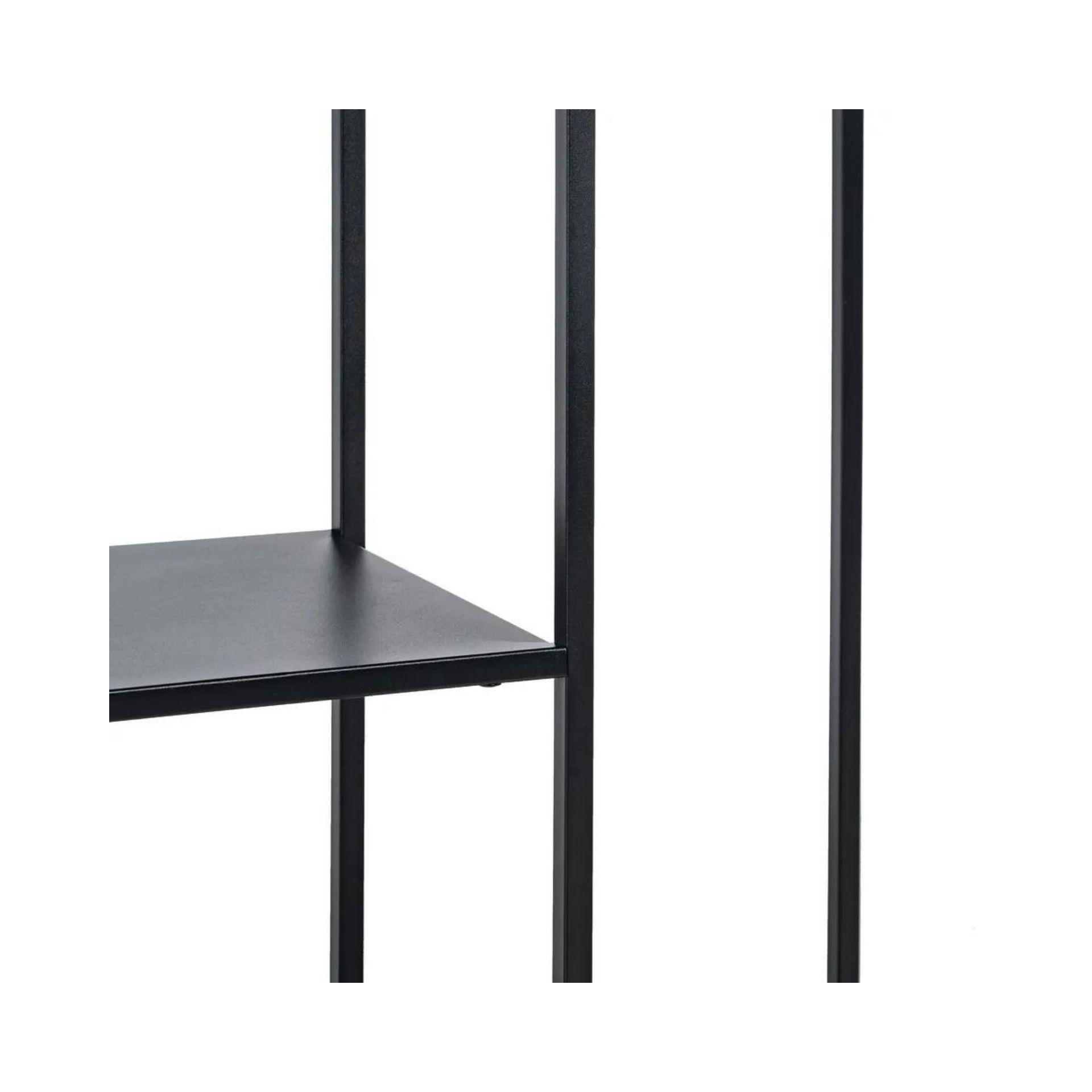 Consola de acero negro Calista 100x30x81cm