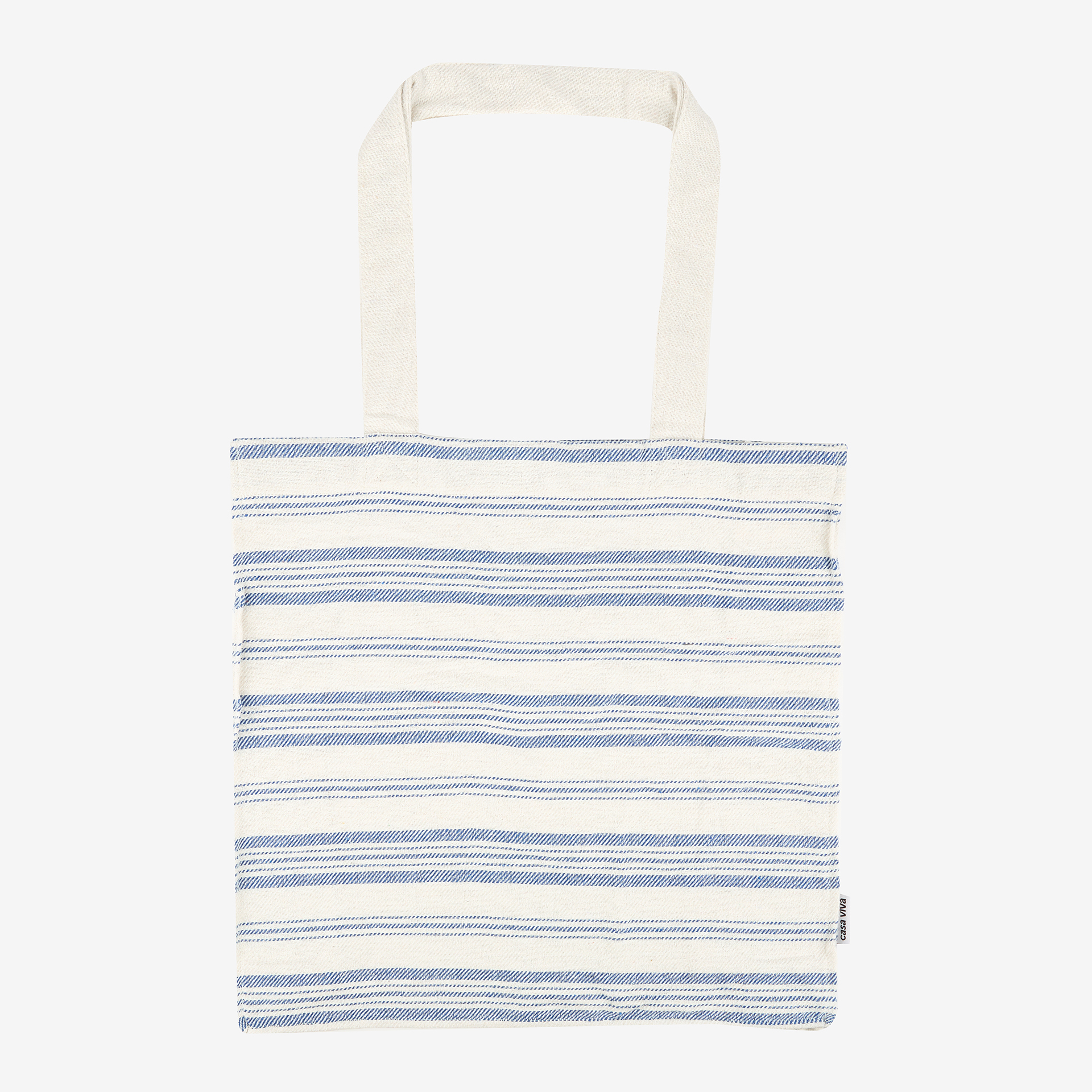 Bolso de algod&oacute;n rayas azules Cervia 45x45x15cm