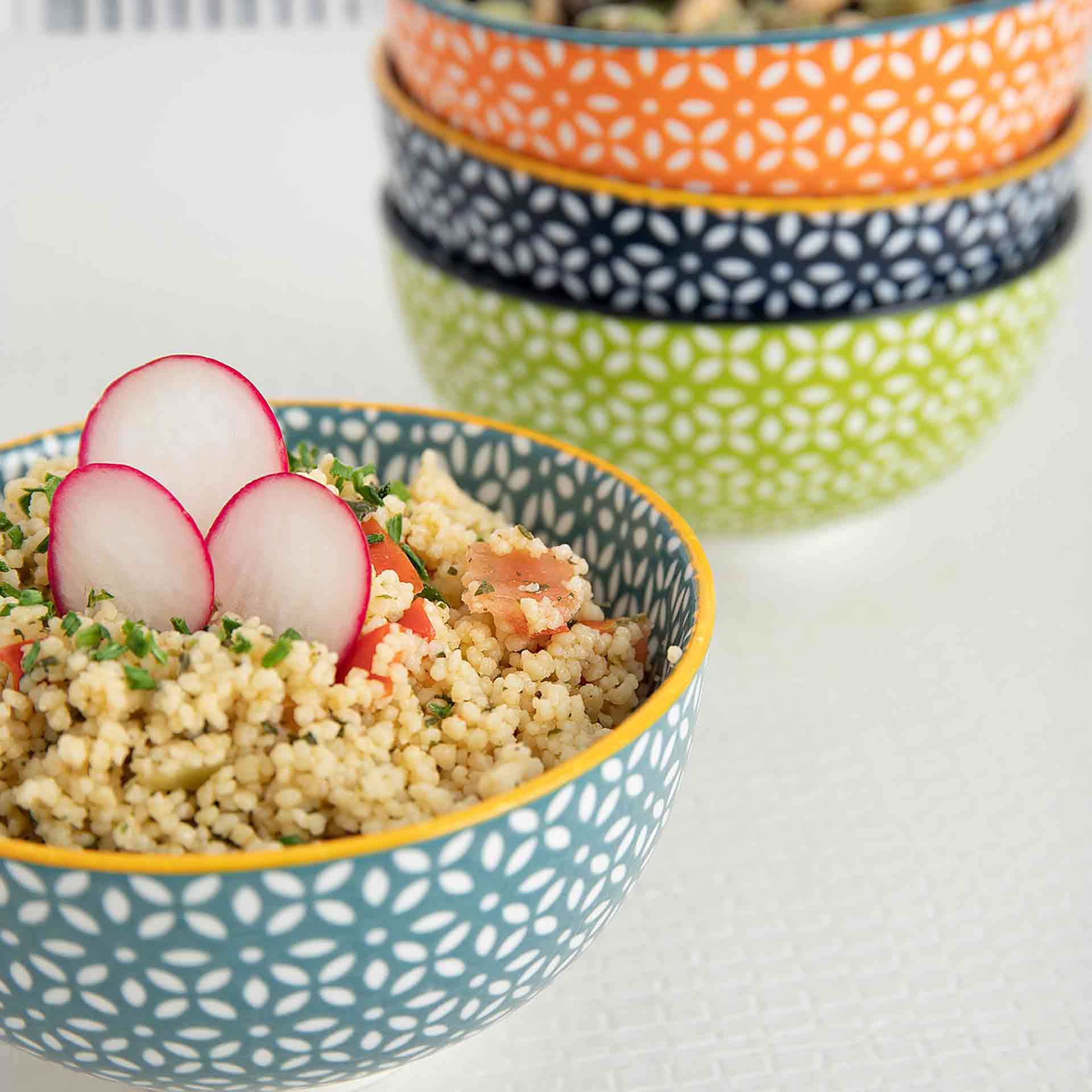 Set de 4 boles de porcelana Okinawa &Oslash;11cm