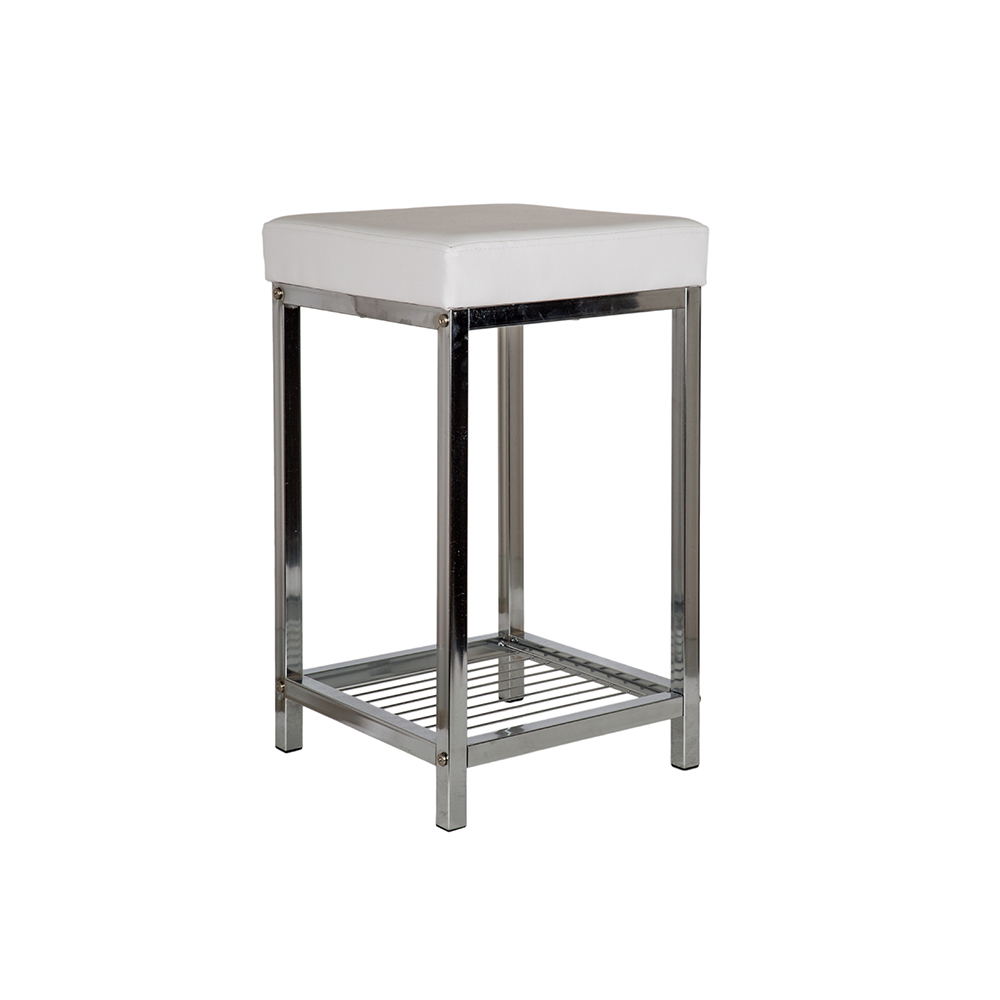 Taburete de baño blanco 30x50cm