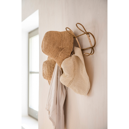 Perchero de bambú con 5 ganchos 76x8x23cm