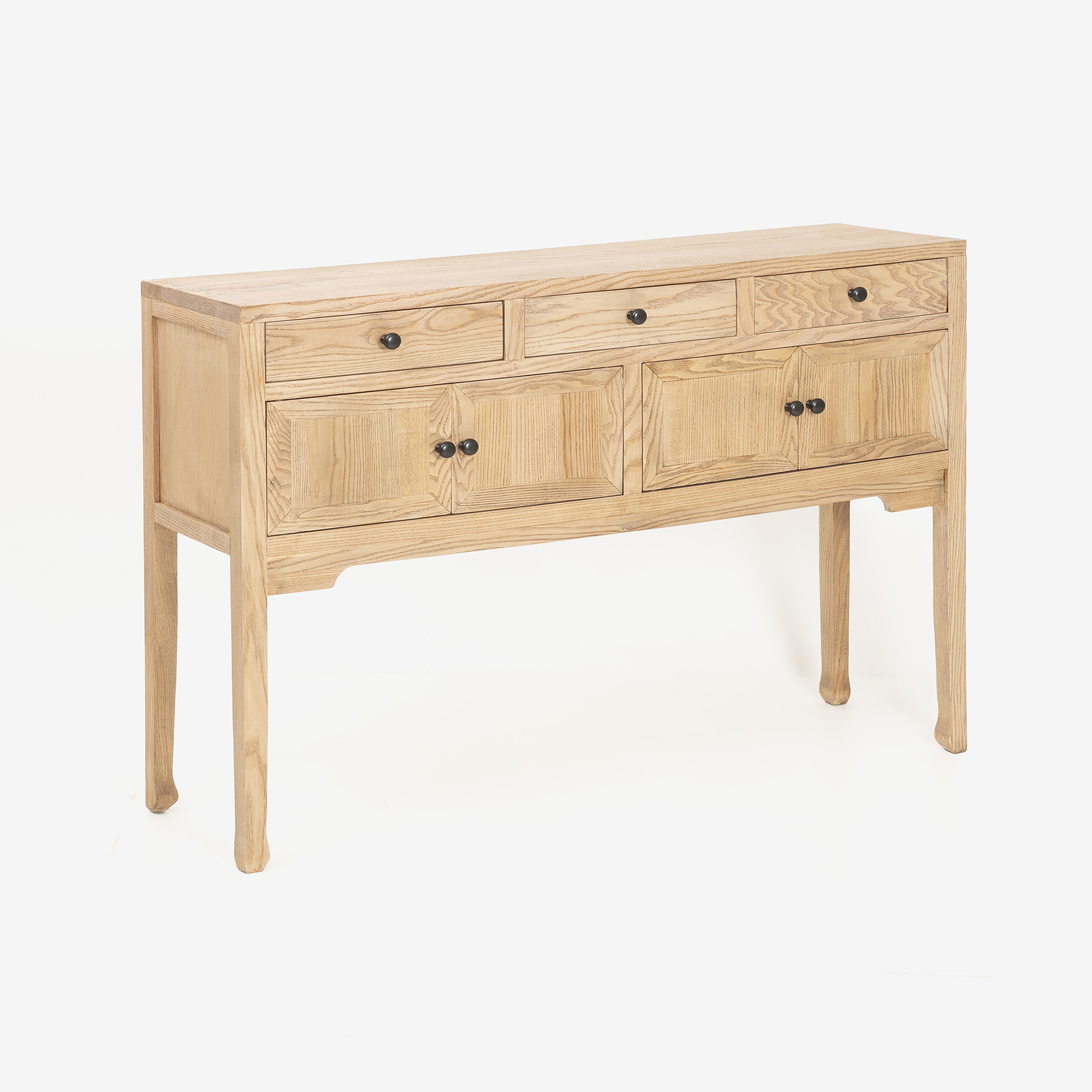 Aparador de madera de olmo reciclada 120x30x84cm