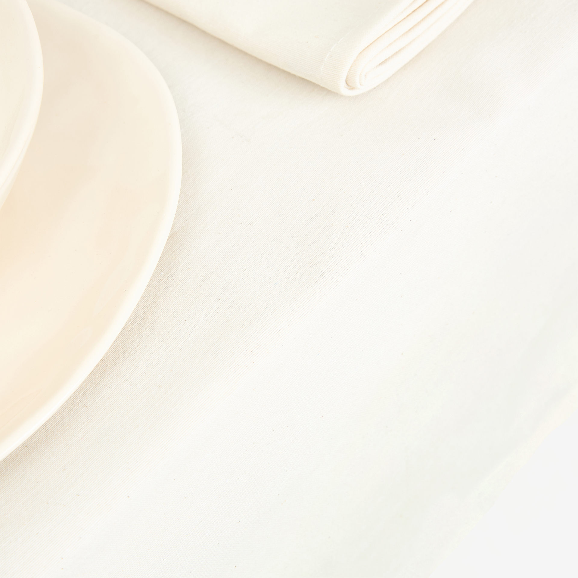 Mantel de algodón y poliéster beige Faura 140x250cm